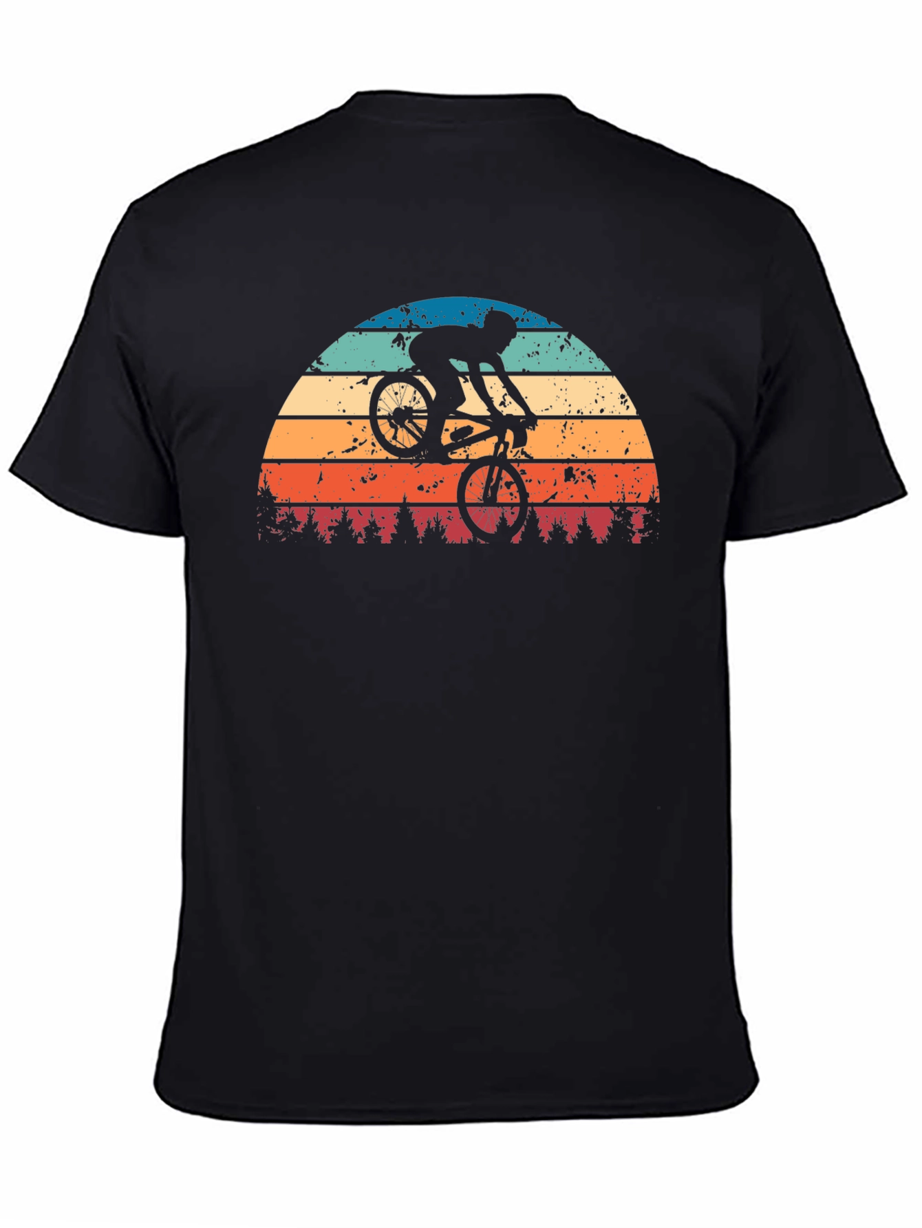 Retro Sunset Mountain Bike Graphic Tee
