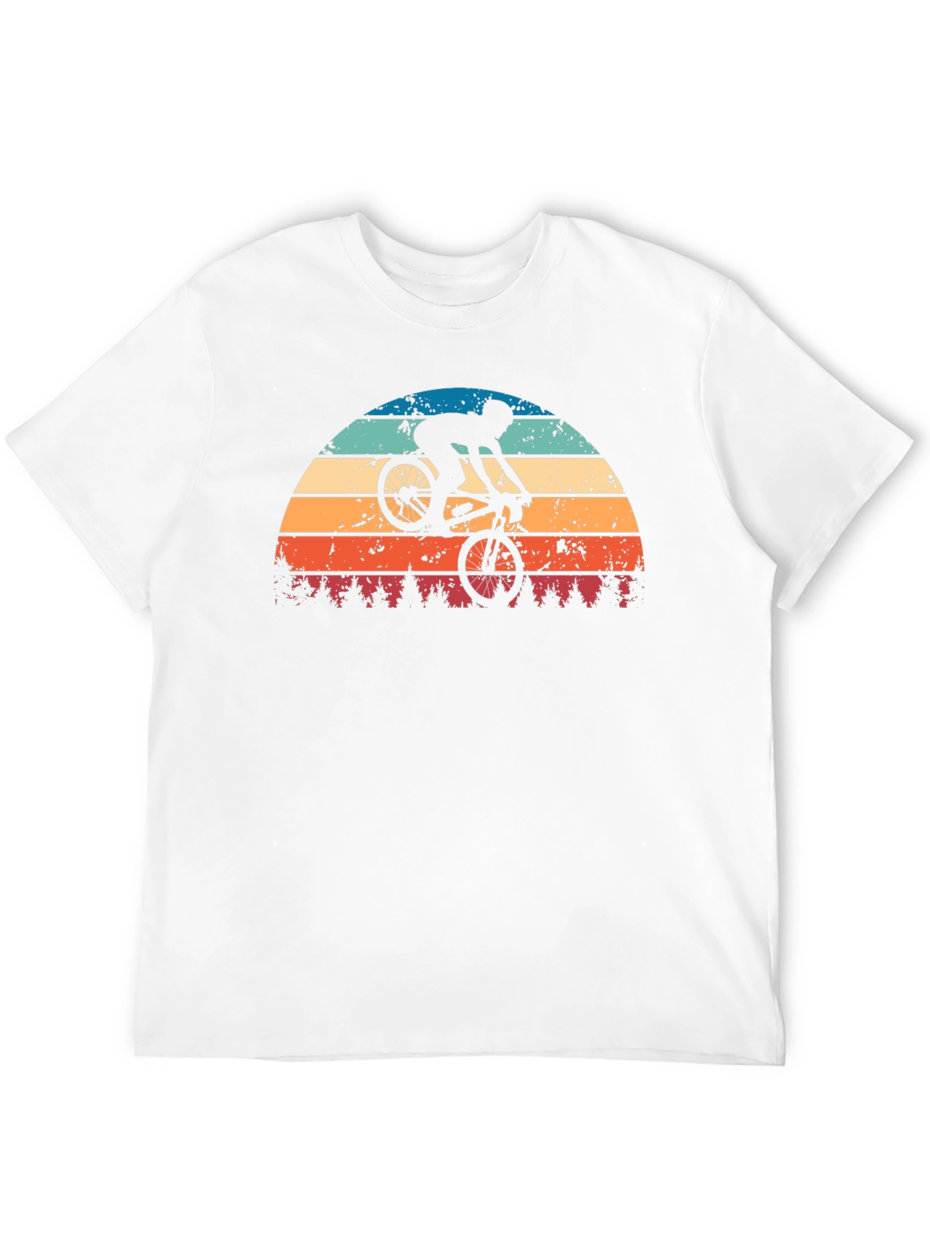 Retro Sunset Mountain Bike Graphic Tee