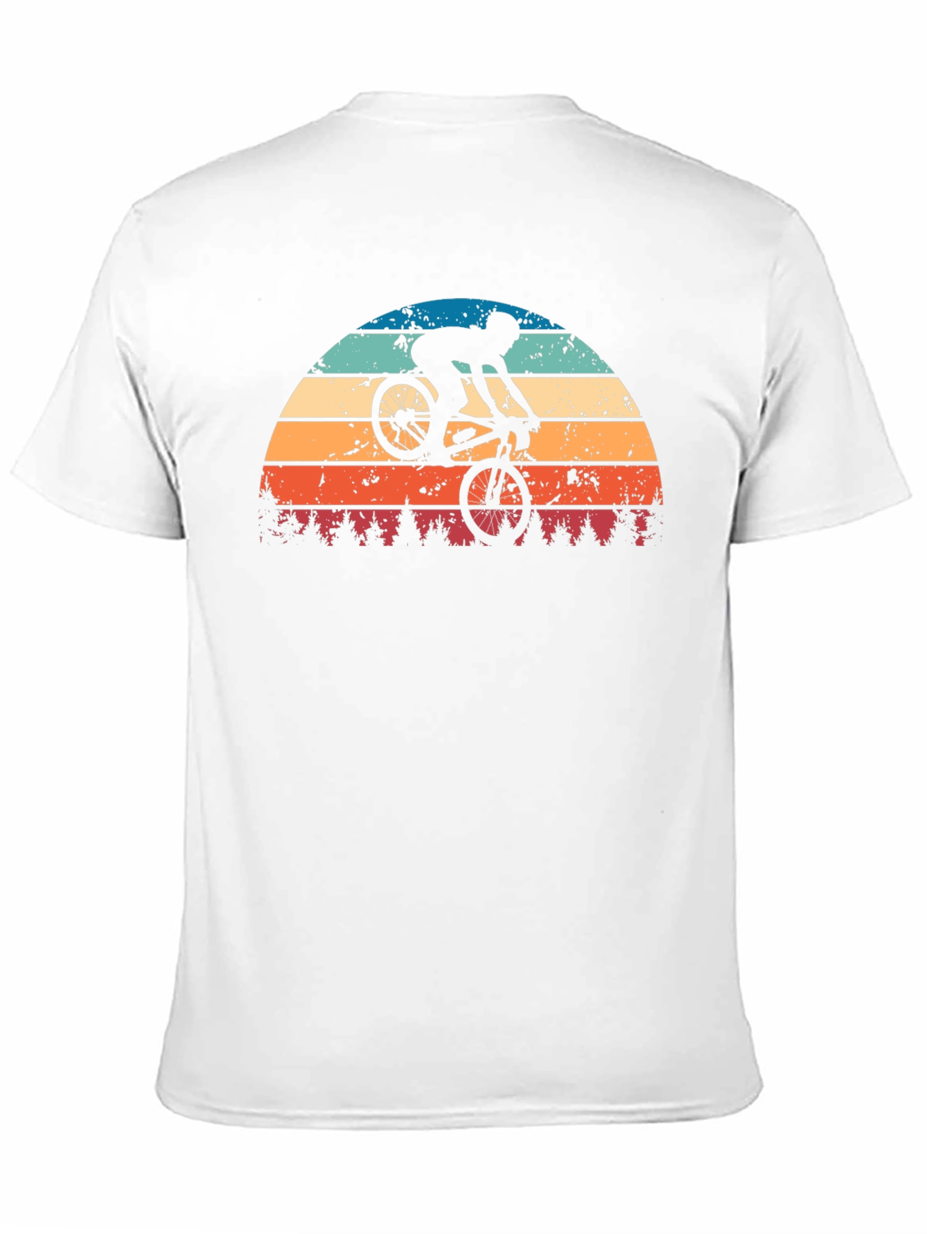 Retro Sunset Mountain Bike Graphic Tee