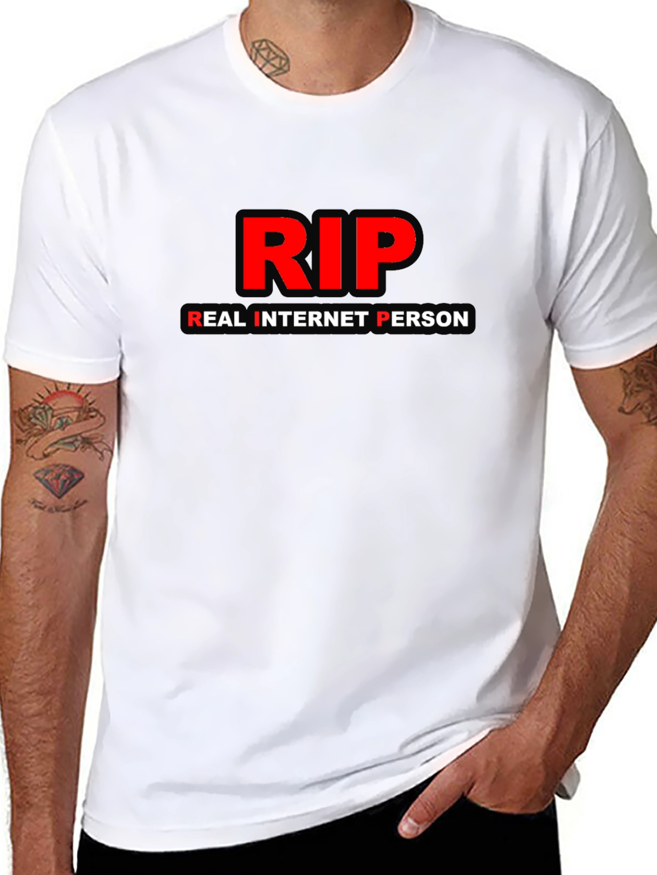 RIP Real Internet Person Graphic T-Shirt - Black
