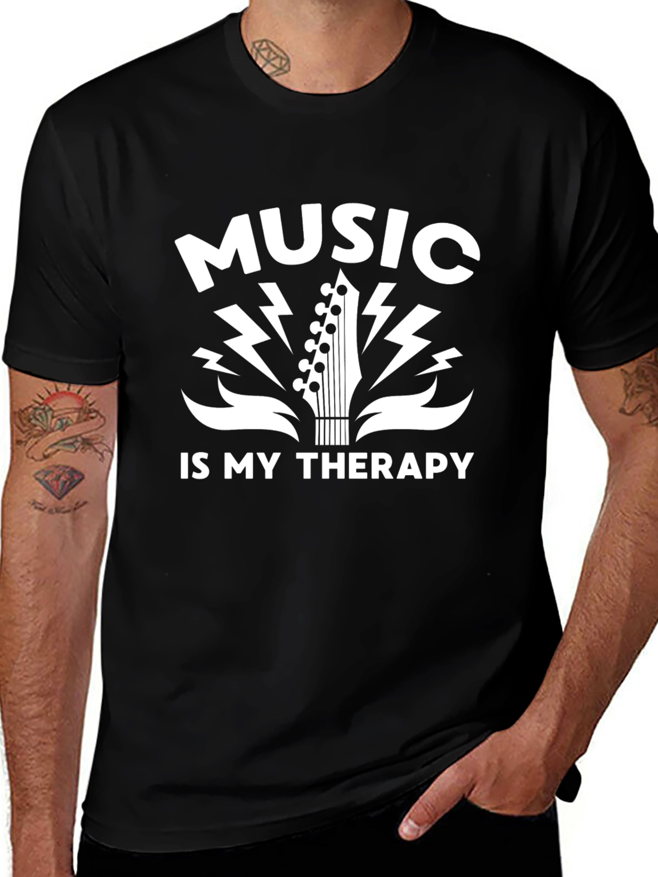 Music Is My Therapy Graphic T-Shirt