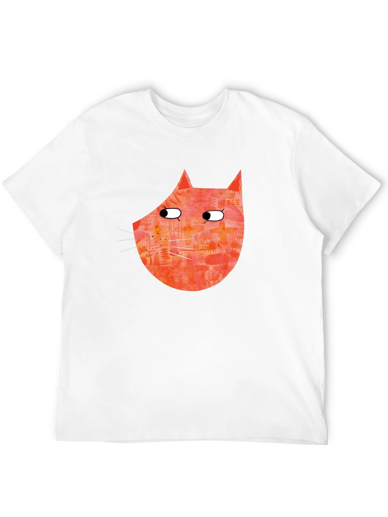Funny Cat Graphic Tee - Black Cotton T-Shirt