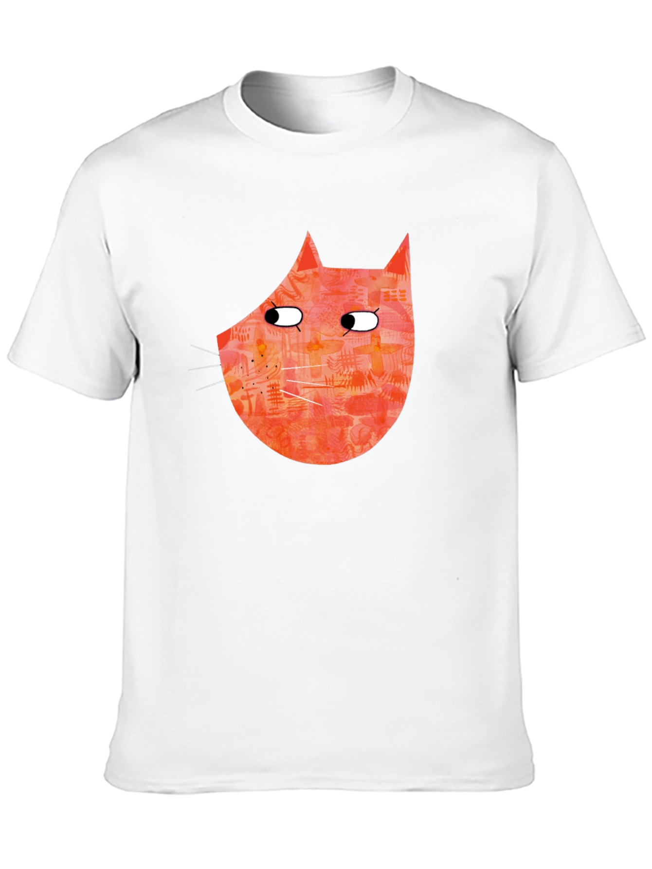 Funny Cat Graphic Tee - Black Cotton T-Shirt