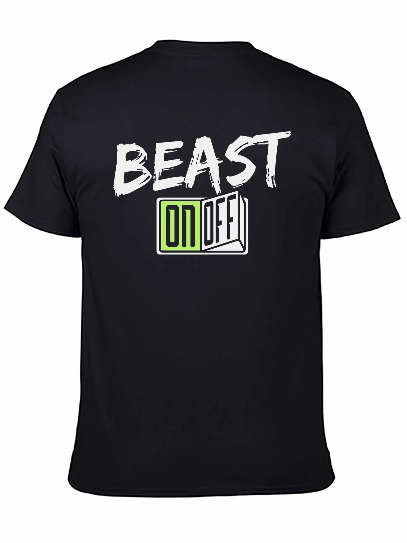 Beast On/Off Graphic Tee - Stylish Mens Black T-Shirt