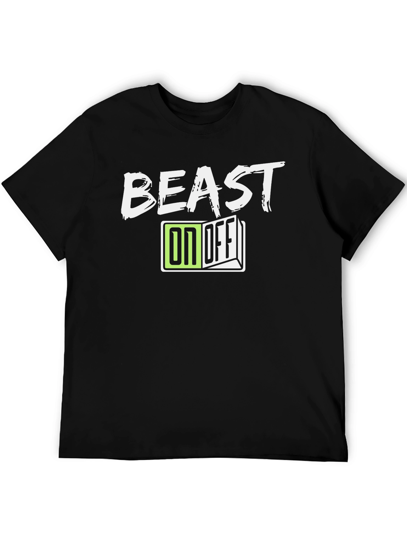 Beast On/Off Graphic Tee - Stylish Mens Black T-Shirt
