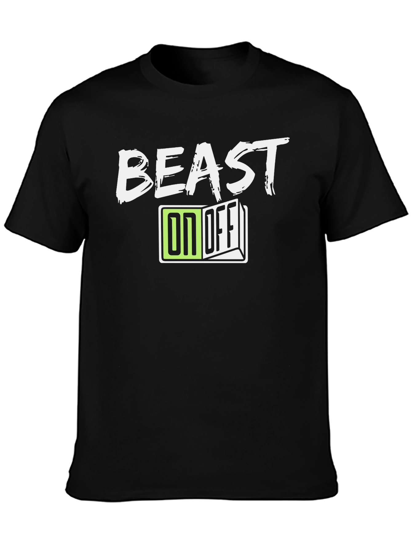 Beast On/Off Graphic Tee - Stylish Mens Black T-Shirt