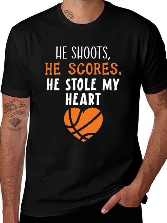 Basketball Lovers T-Shirt: He Stole My Heart