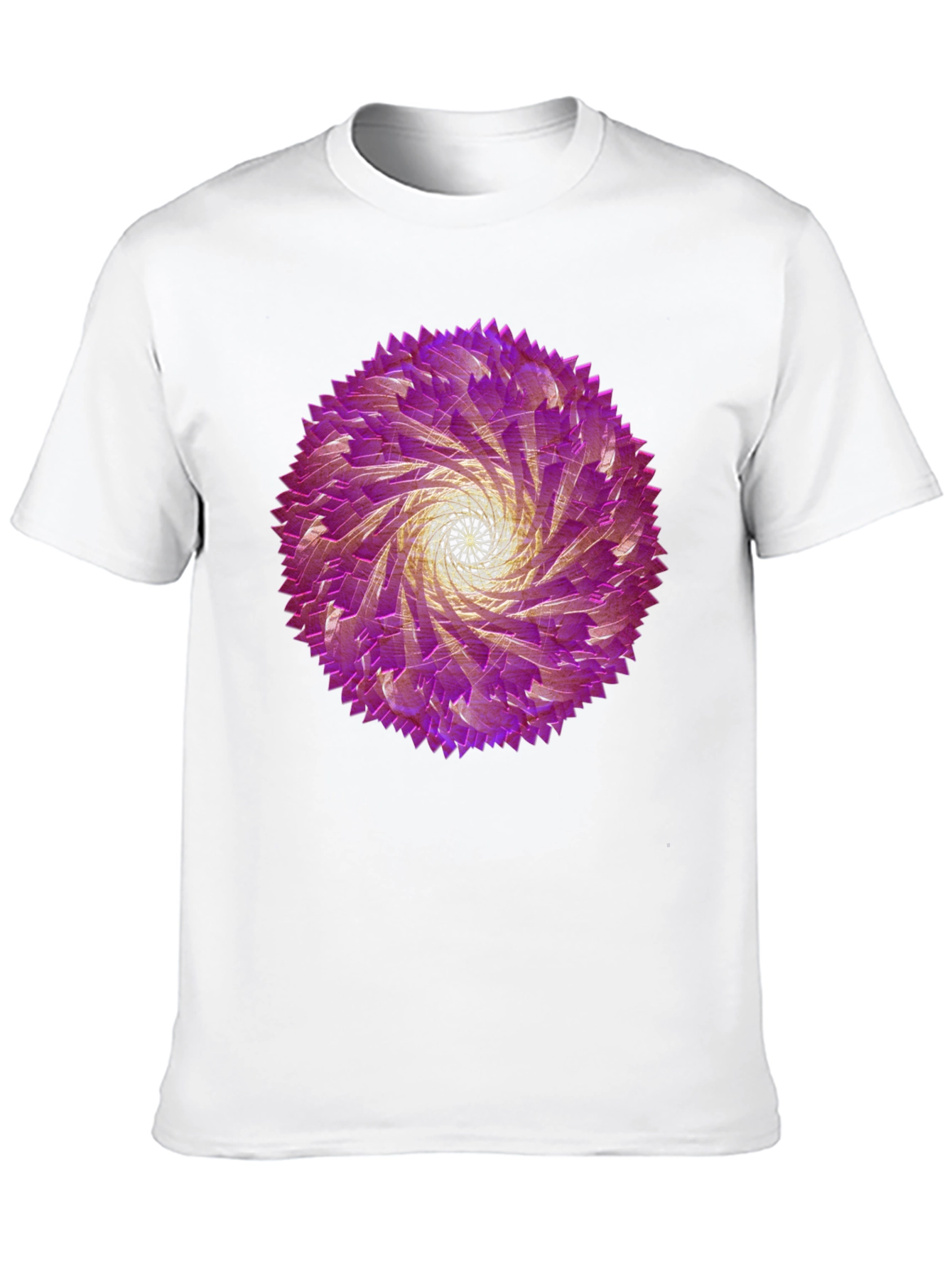 Abstract Swirl Graphic Tee - Black Cotton T-Shirt