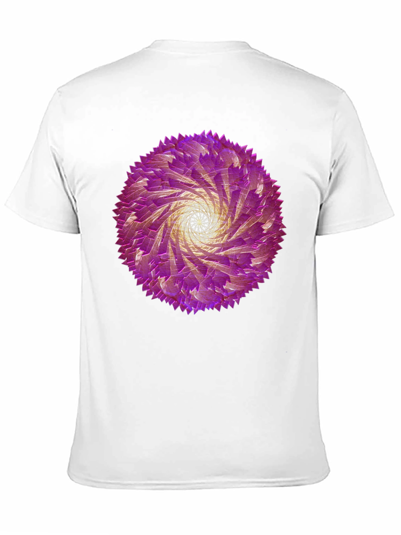 Abstract Swirl Graphic Tee - Black Cotton T-Shirt