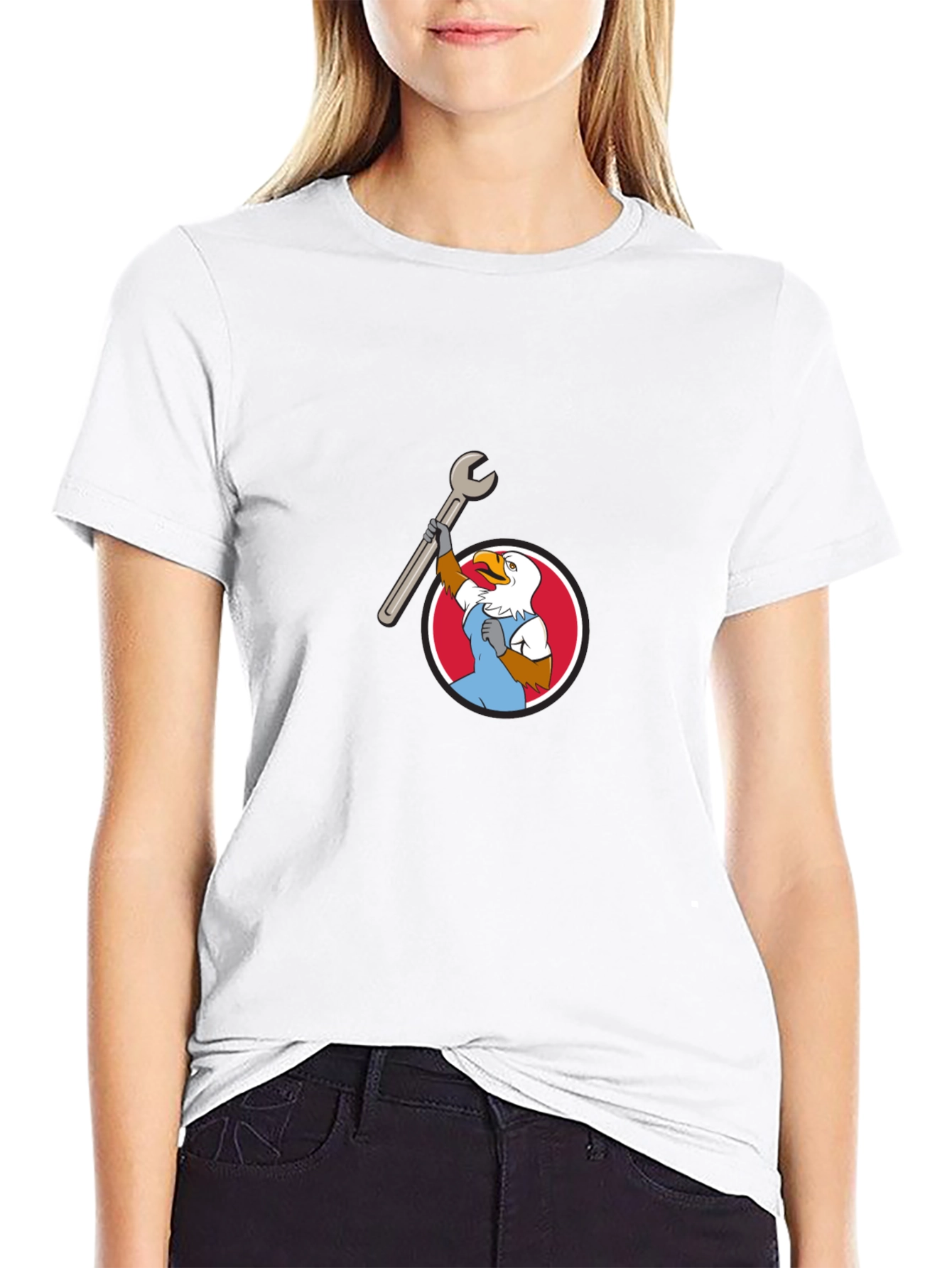 Eagle Mechanic Cartoon T-Shirt
