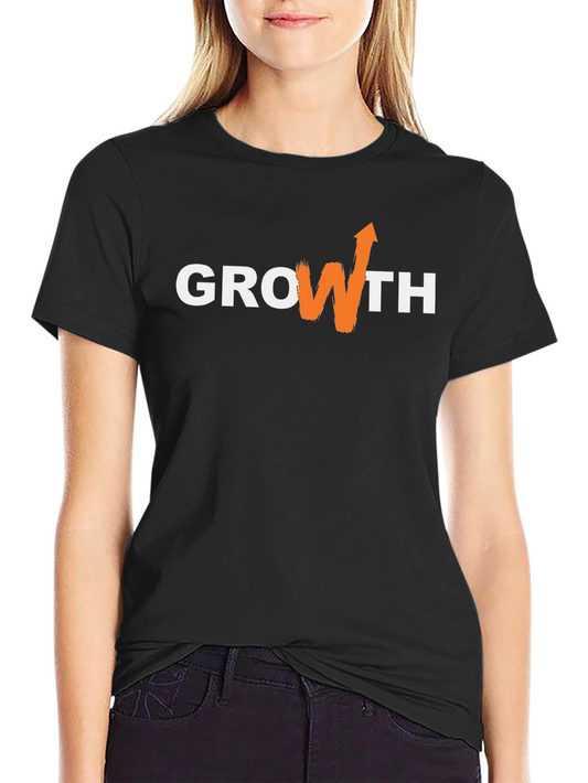 Growth Chart Graphic T-Shirt - Casual Black Tee