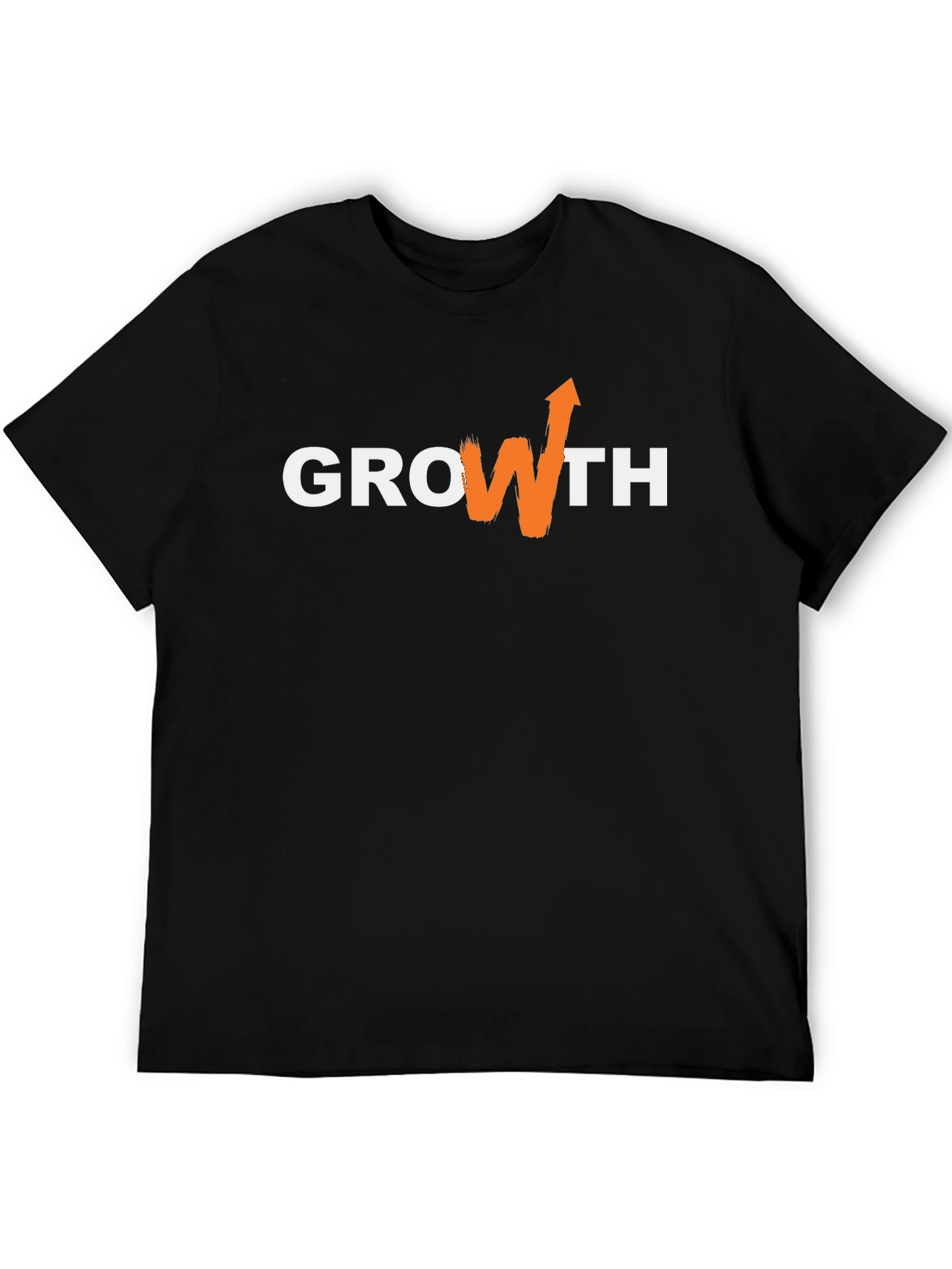 Growth Chart Graphic T-Shirt - Casual Black Tee