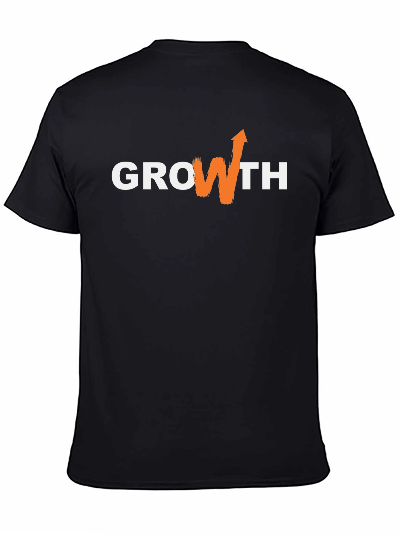 Growth Chart Graphic T-Shirt - Casual Black Tee
