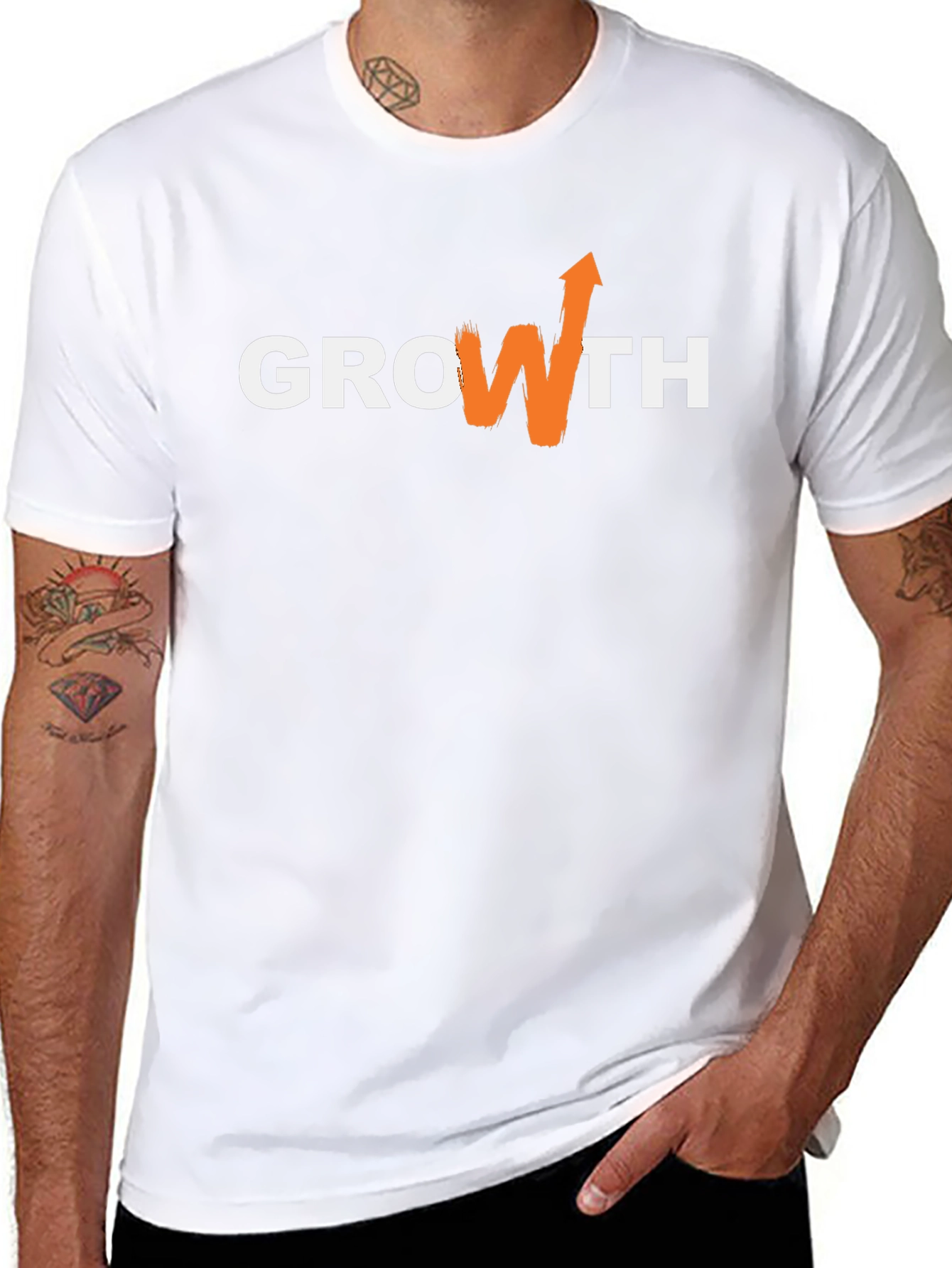 Growth Chart Graphic T-Shirt - Casual Black Tee