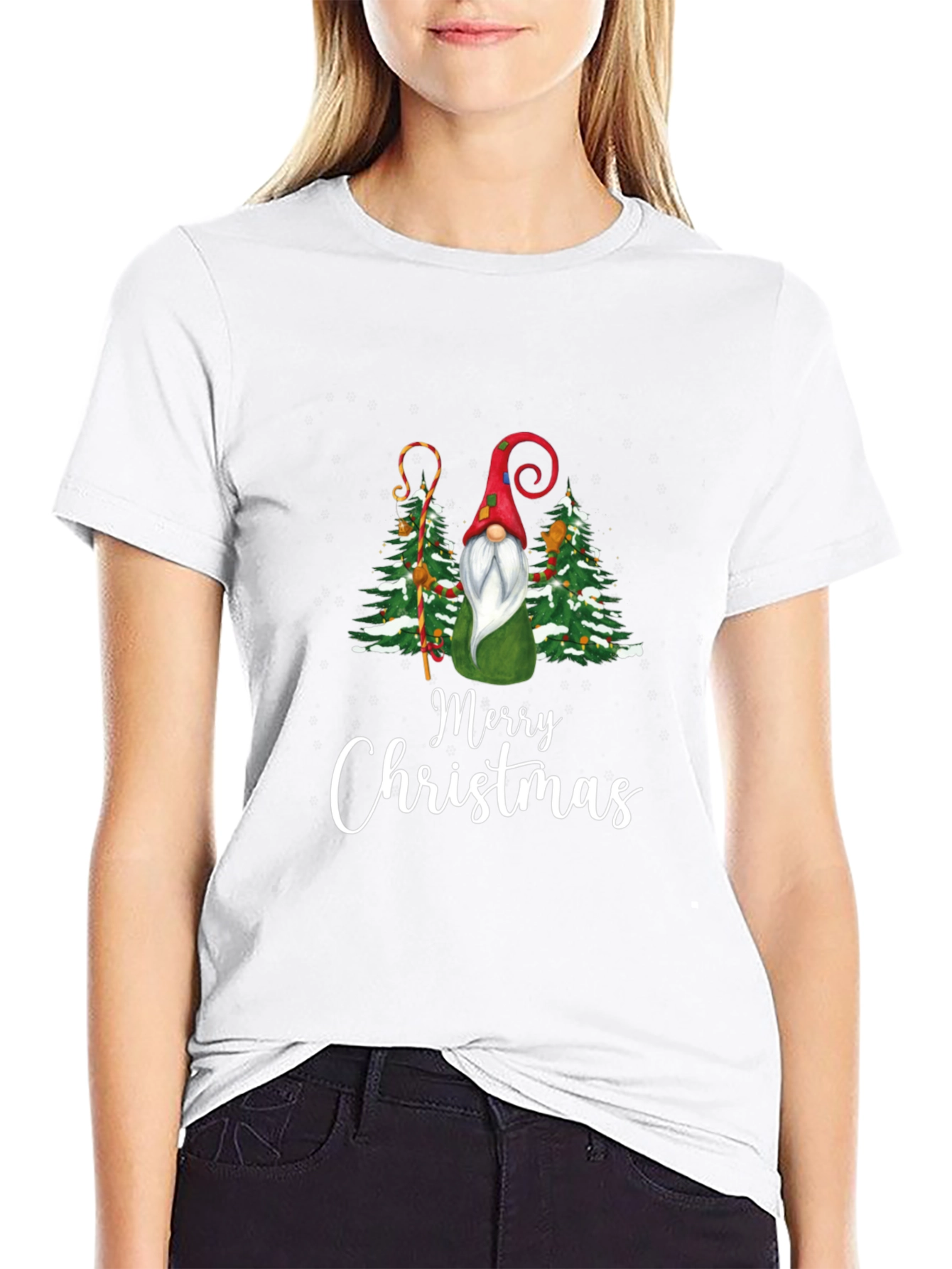 Merry Christmas Gnome Graphic Tee - Holiday T-Shirt