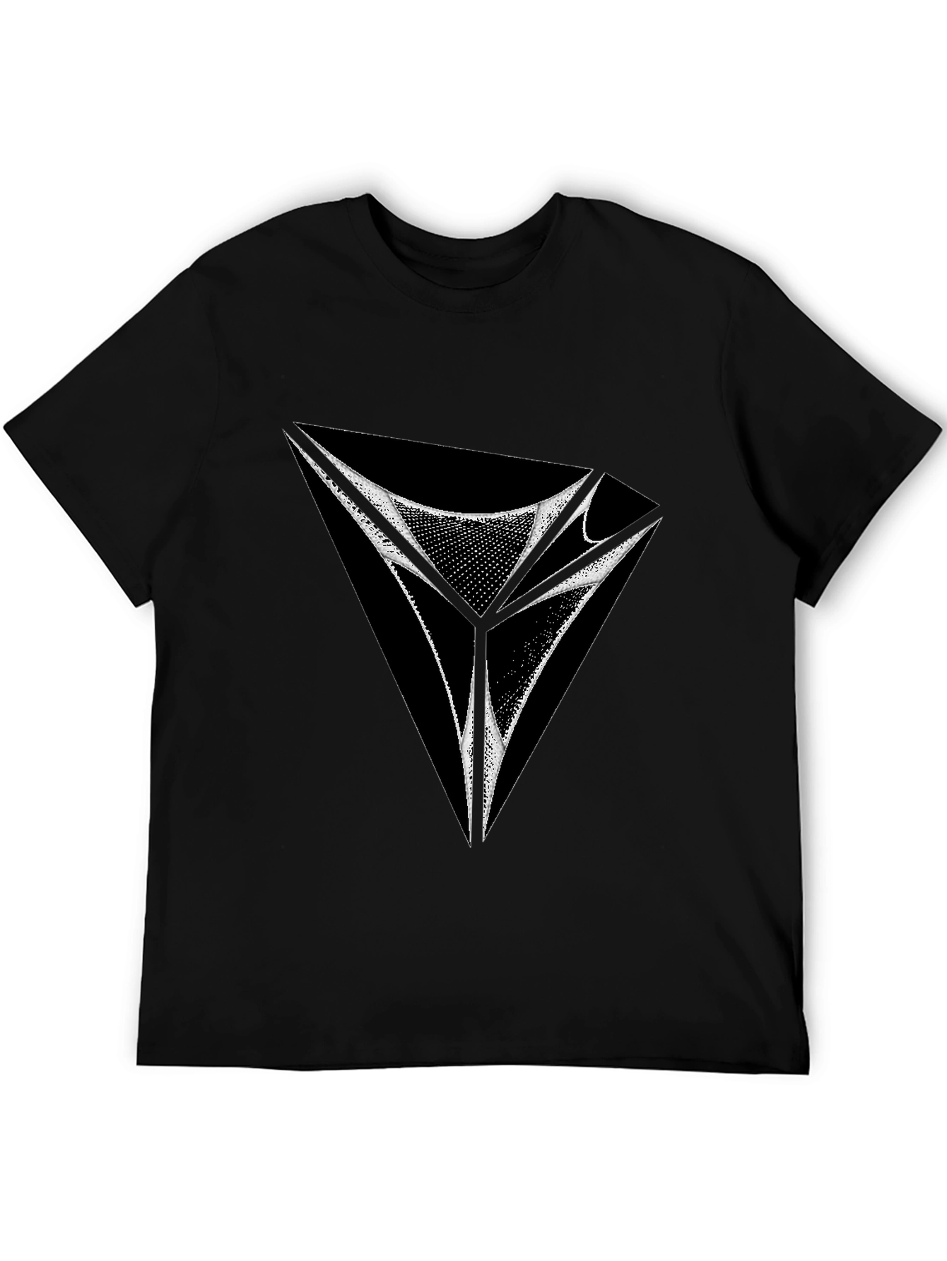 Abstract Geometric Graphic Tee - Modern Design Shirt