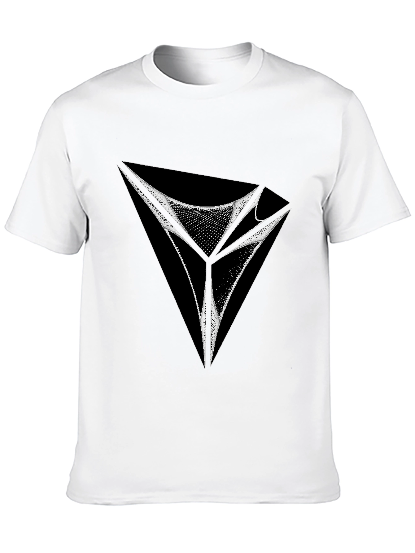 Abstract Geometric Graphic Tee - Modern Design Shirt
