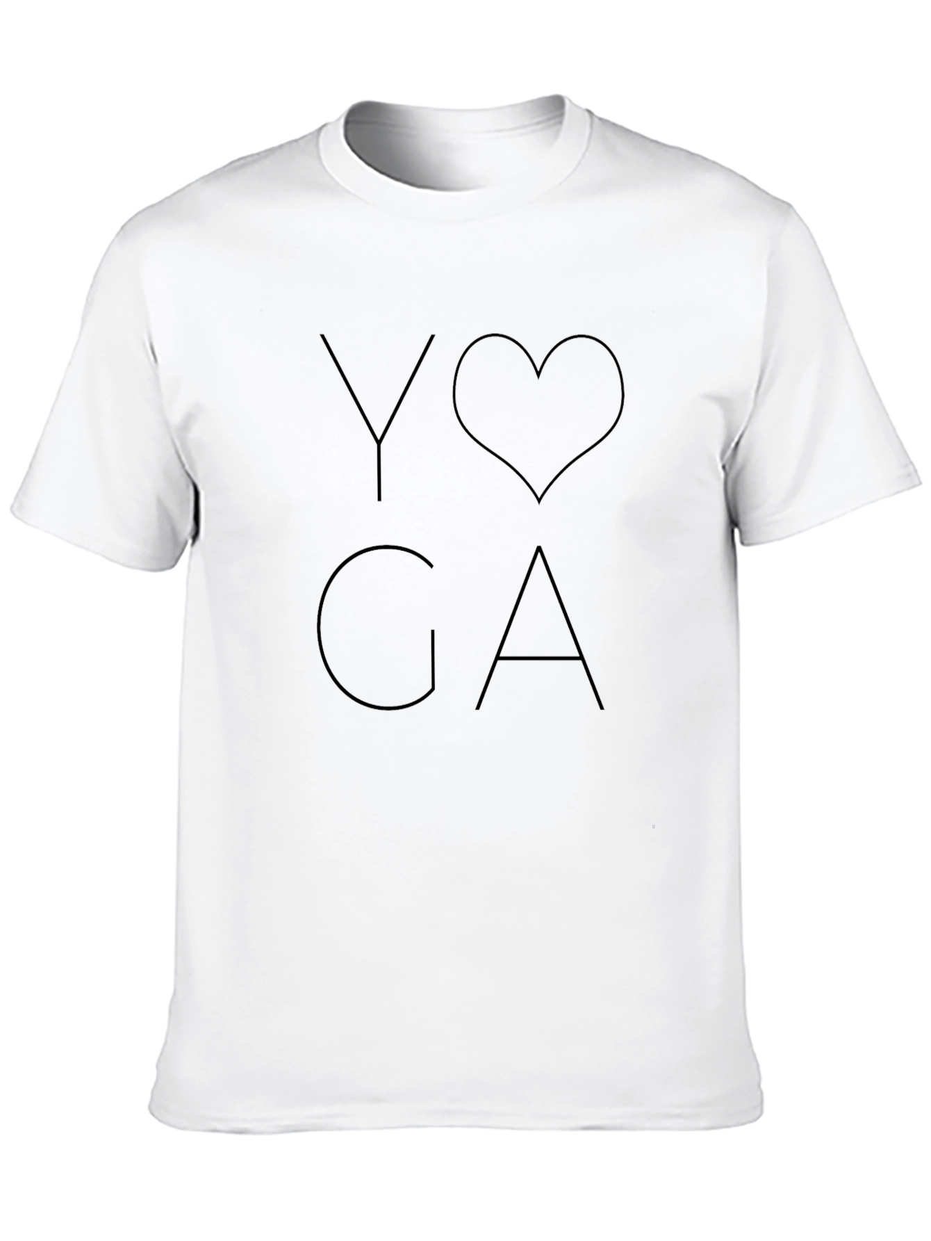 Yoga Heart Graphic Black T-Shirt