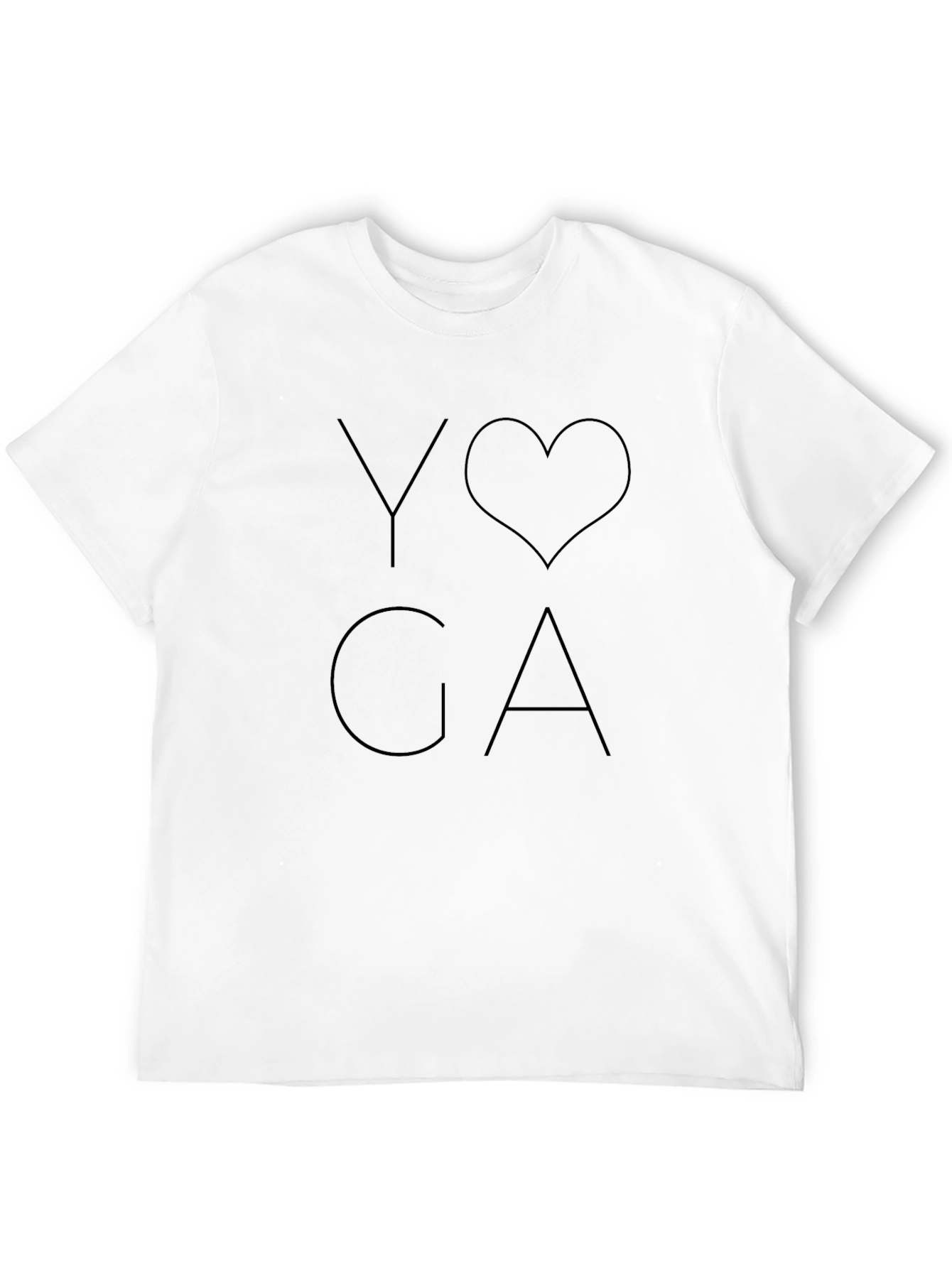 Yoga Heart Graphic Black T-Shirt