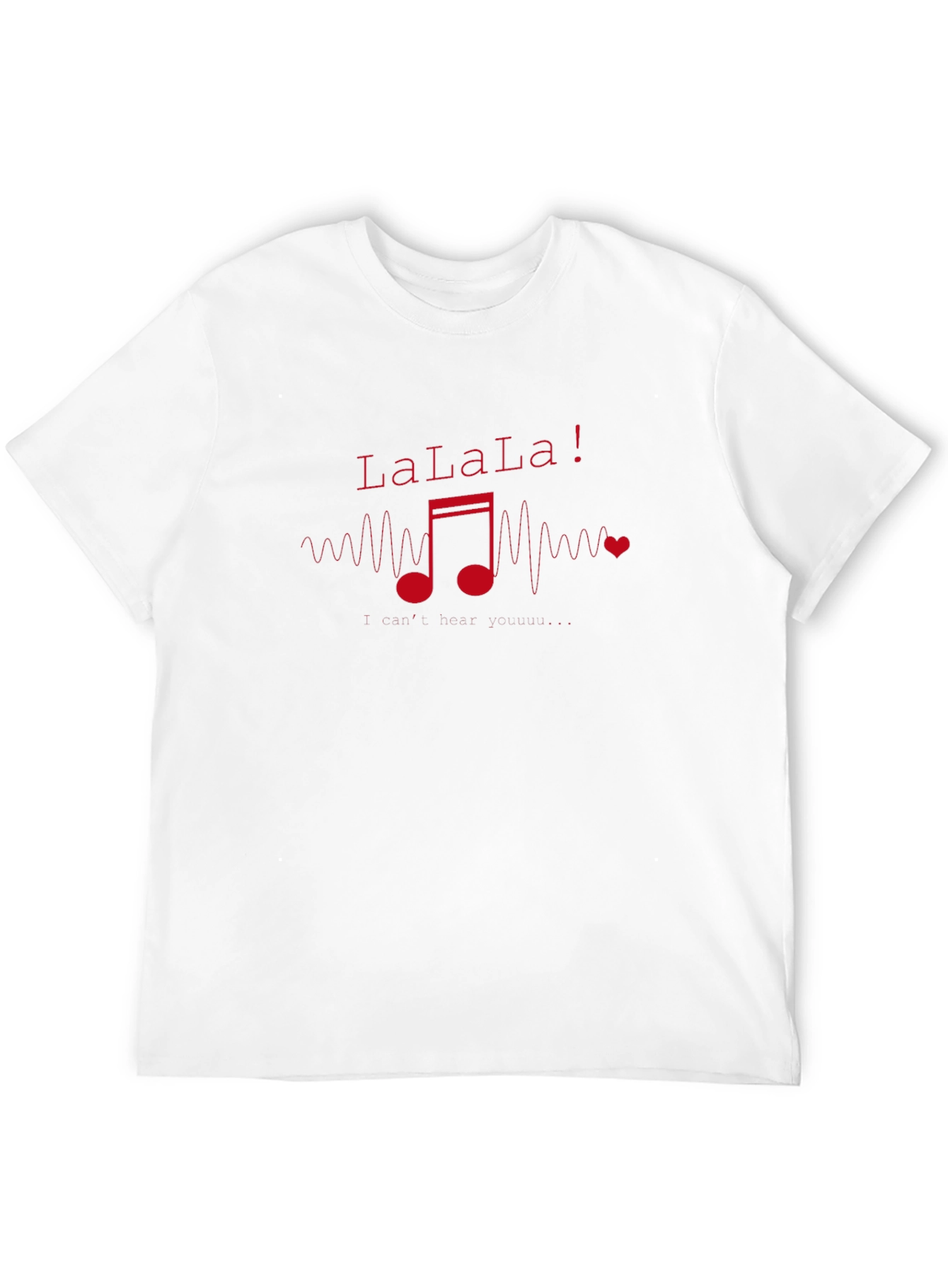 La La La Music Note Heartbeat Graphic Tee