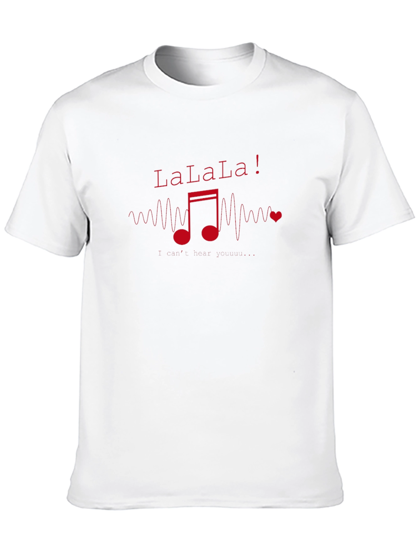 La La La Music Note Heartbeat Graphic Tee