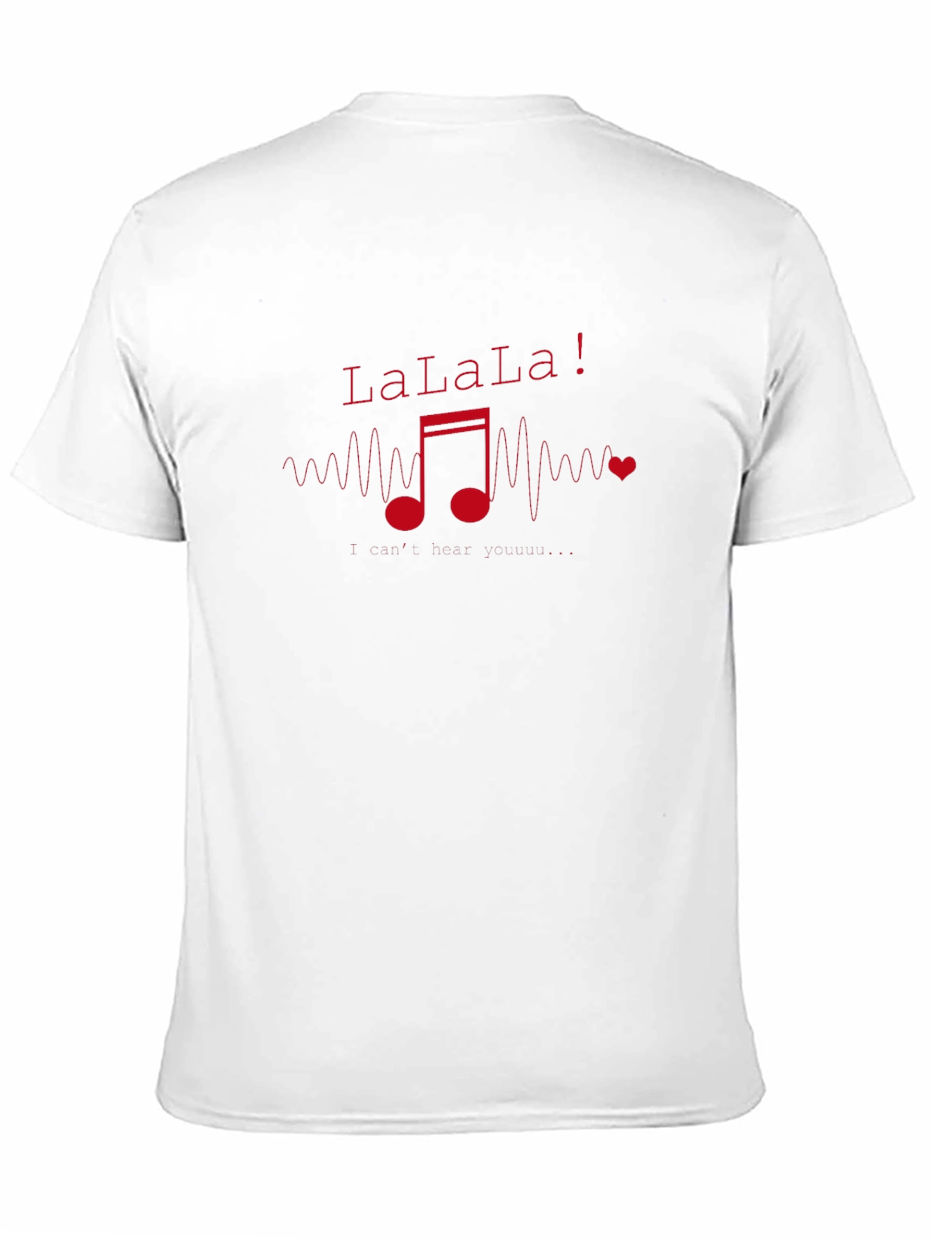 La La La Music Note Heartbeat Graphic Tee