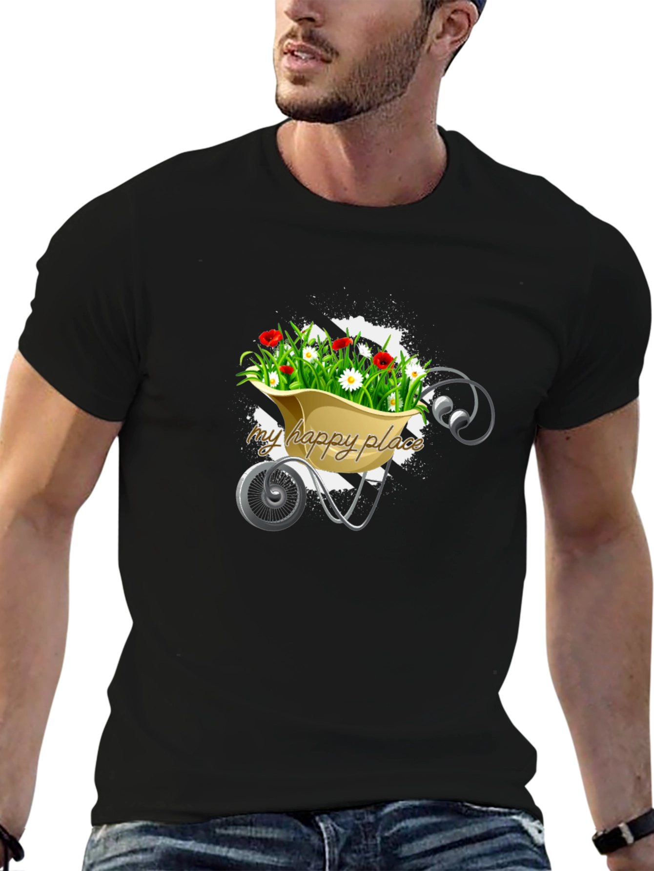 My Happy Place Floral Graphic T-Shirt