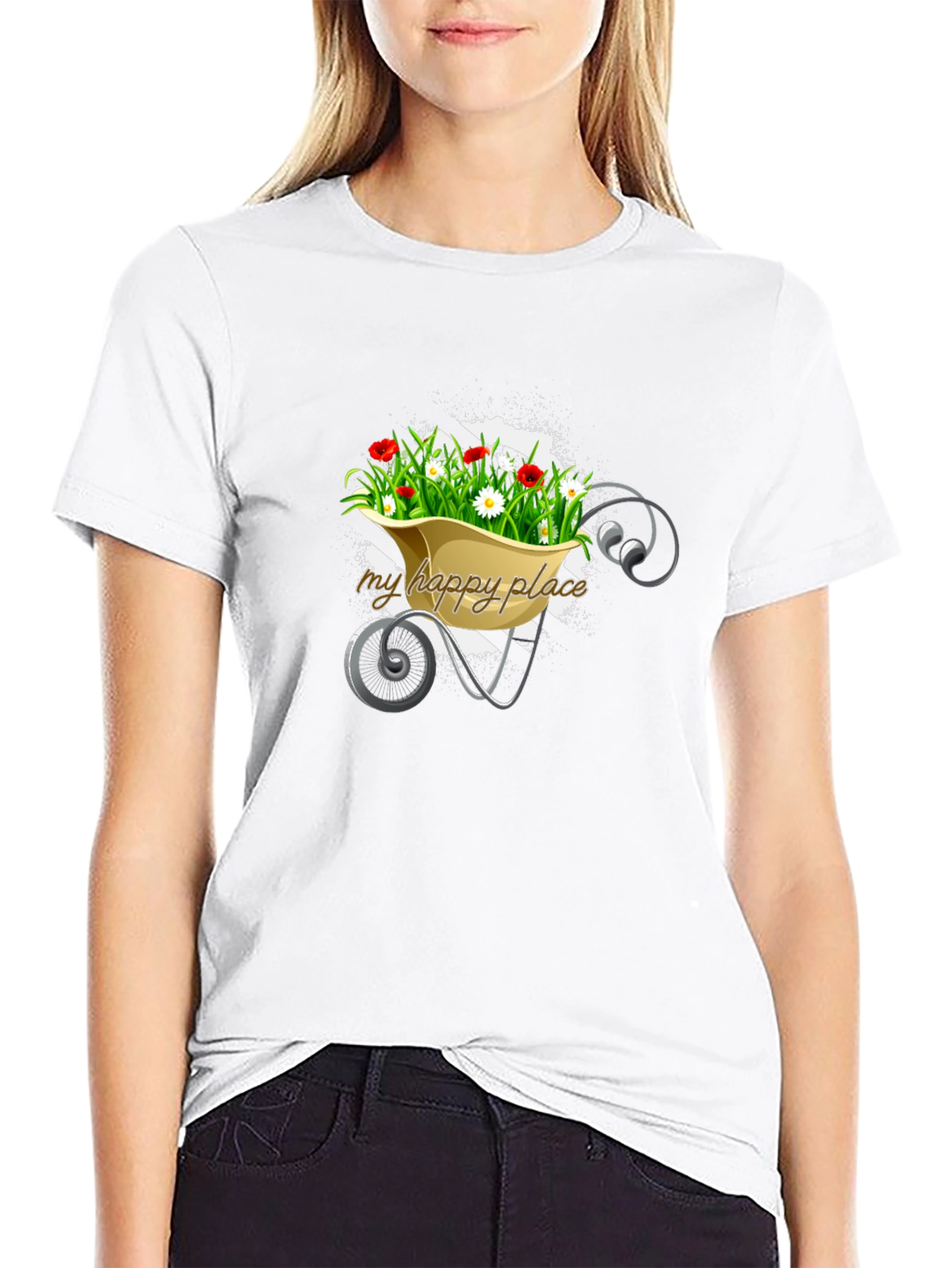 My Happy Place Floral Graphic T-Shirt