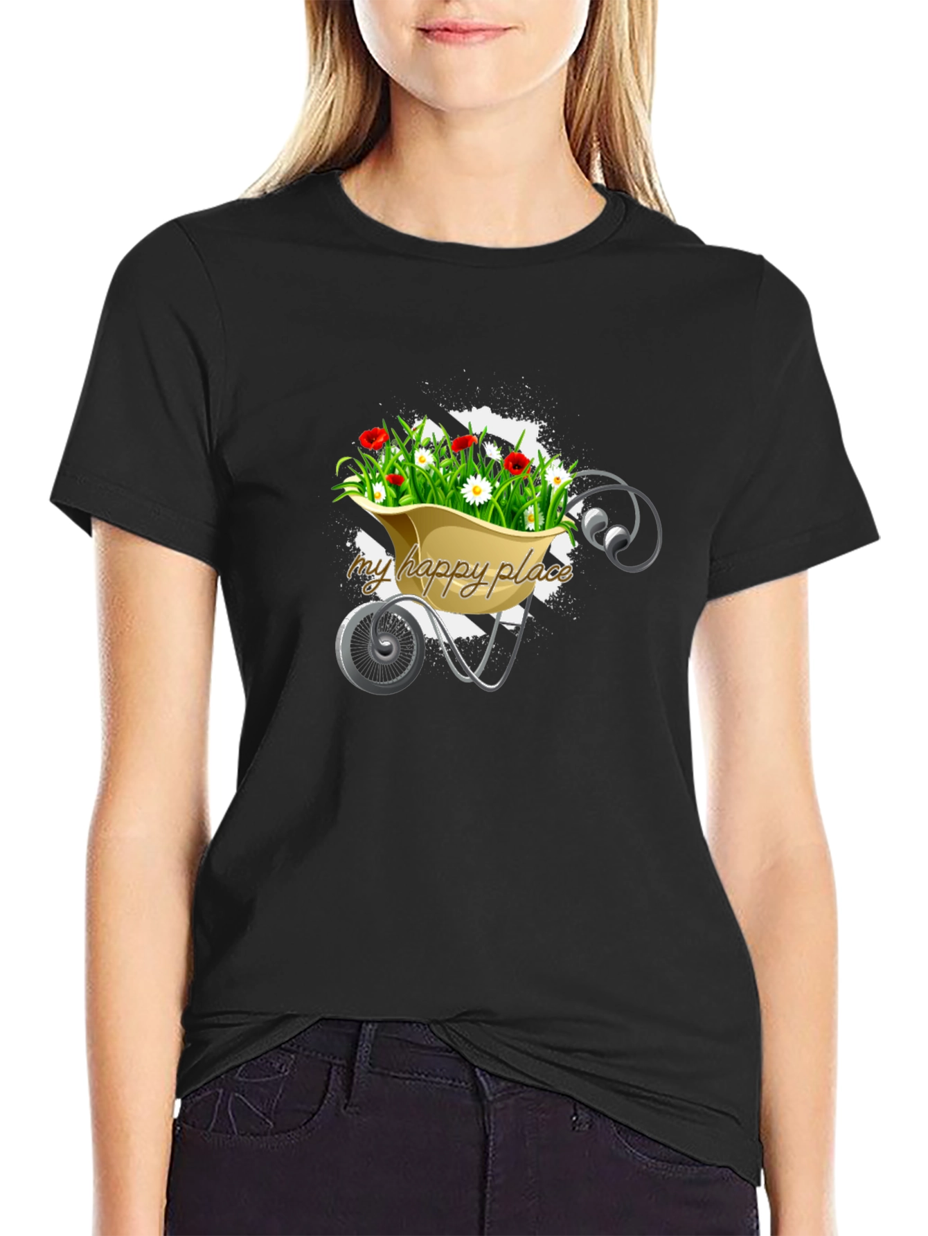 My Happy Place Floral Graphic T-Shirt