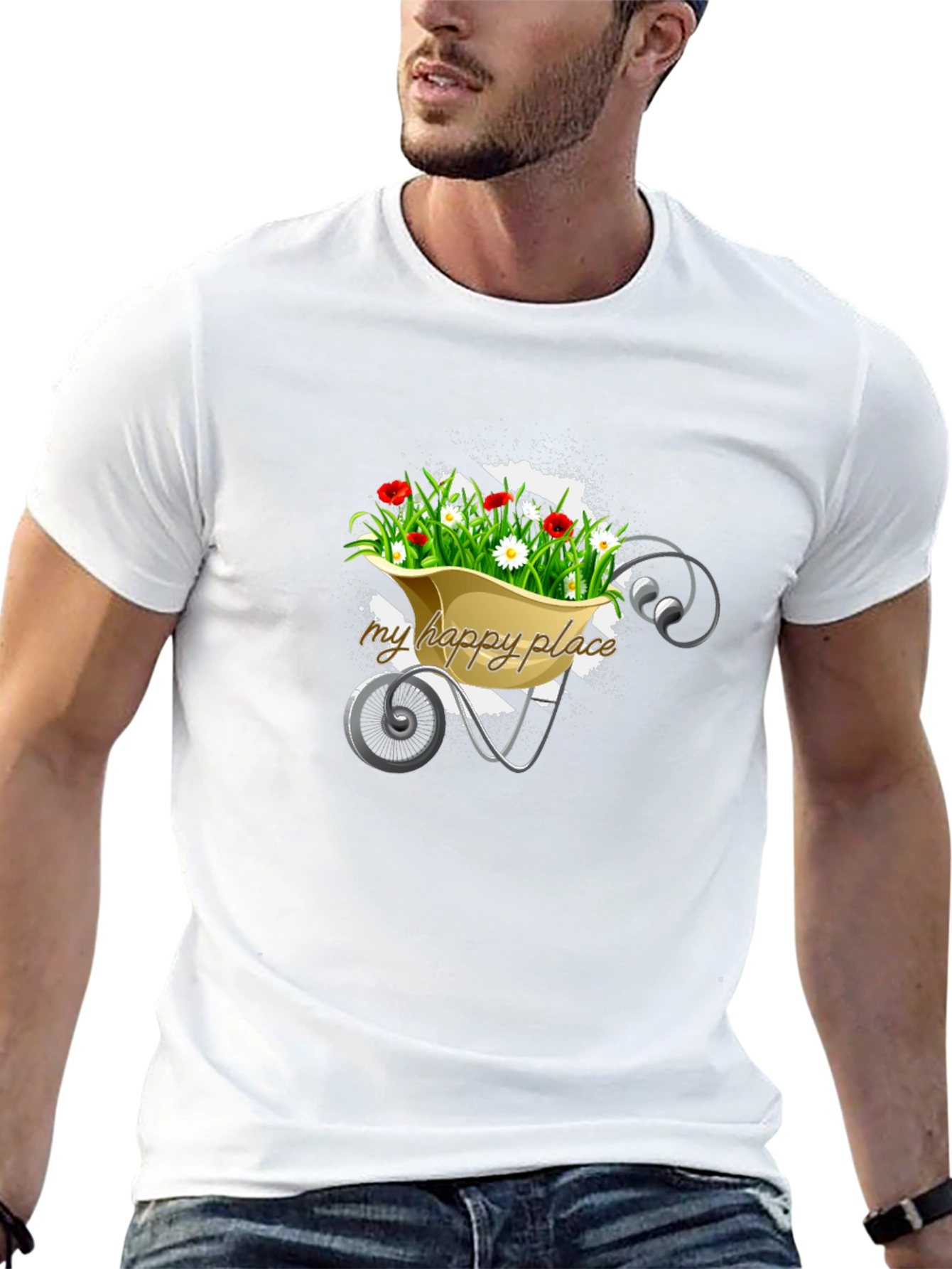 My Happy Place Floral Graphic T-Shirt