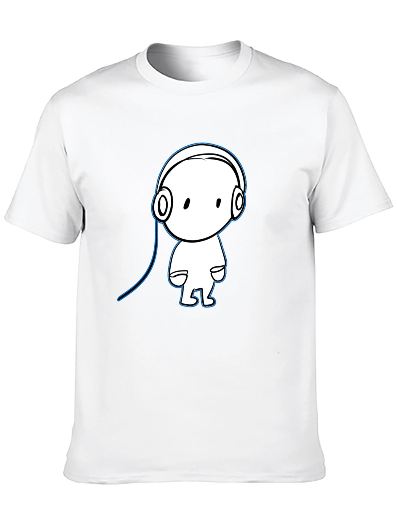 Cool Cartoon Character Black Cotton T-Shirt