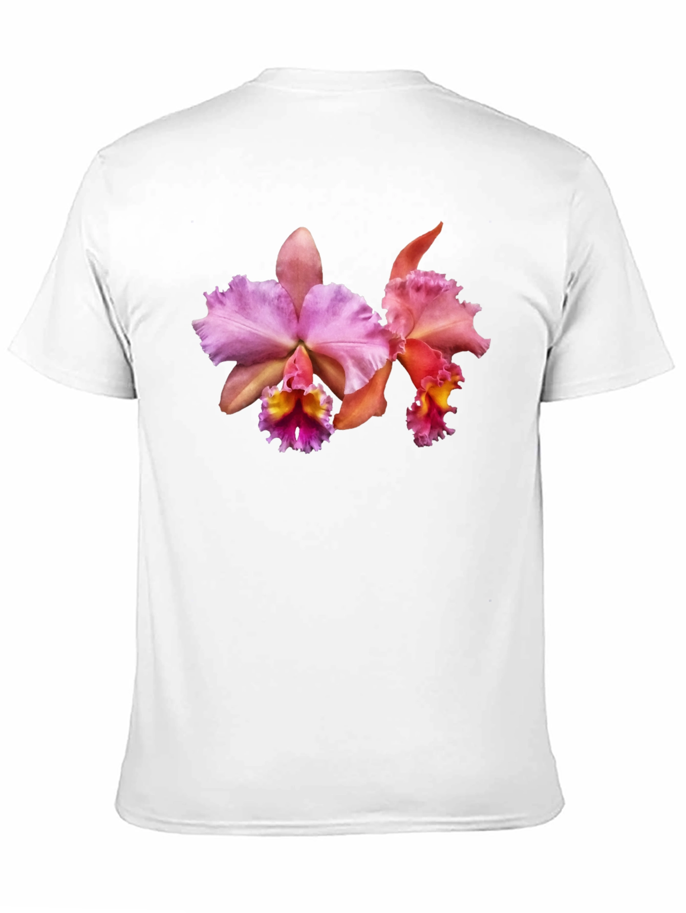 Floral Print T-Shirt - Pink Orchid Design