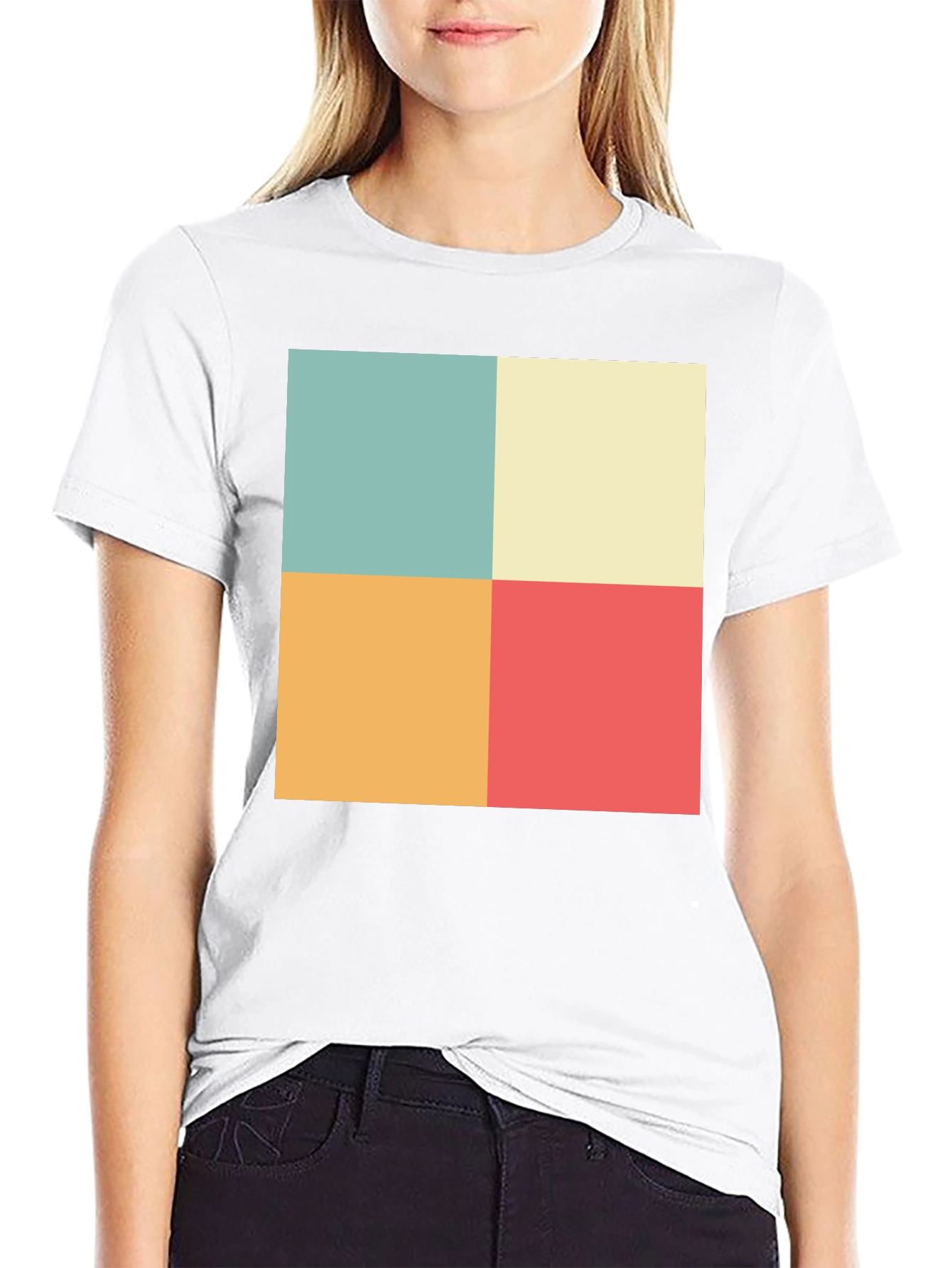 Retro Color Block T-Shirt