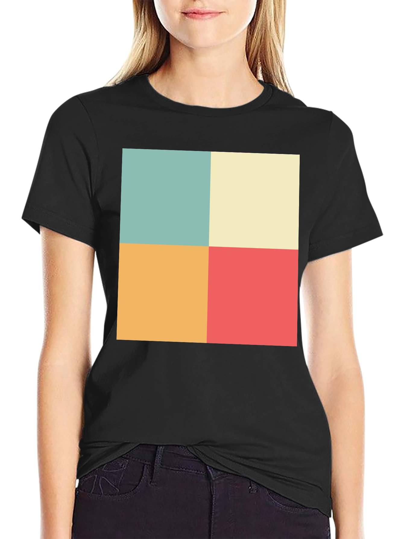Retro Color Block T-Shirt