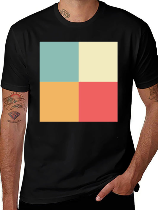 Retro Color Block T-Shirt