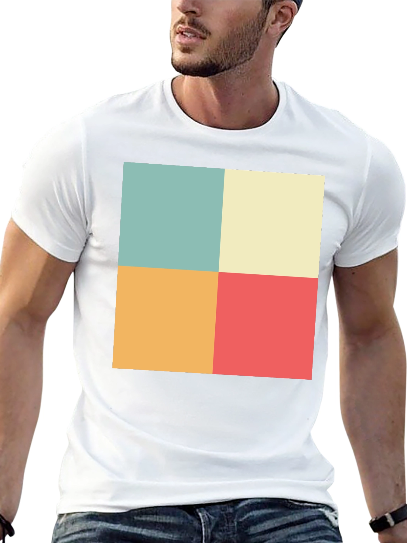 Retro Color Block T-Shirt