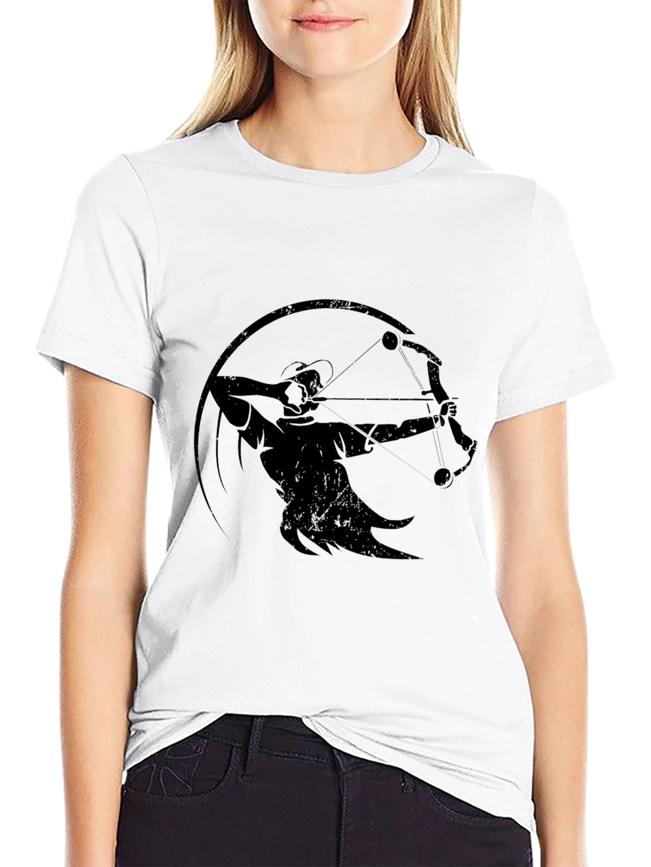 Archer Graphic T-Shirt - Black Crew Neck Tee