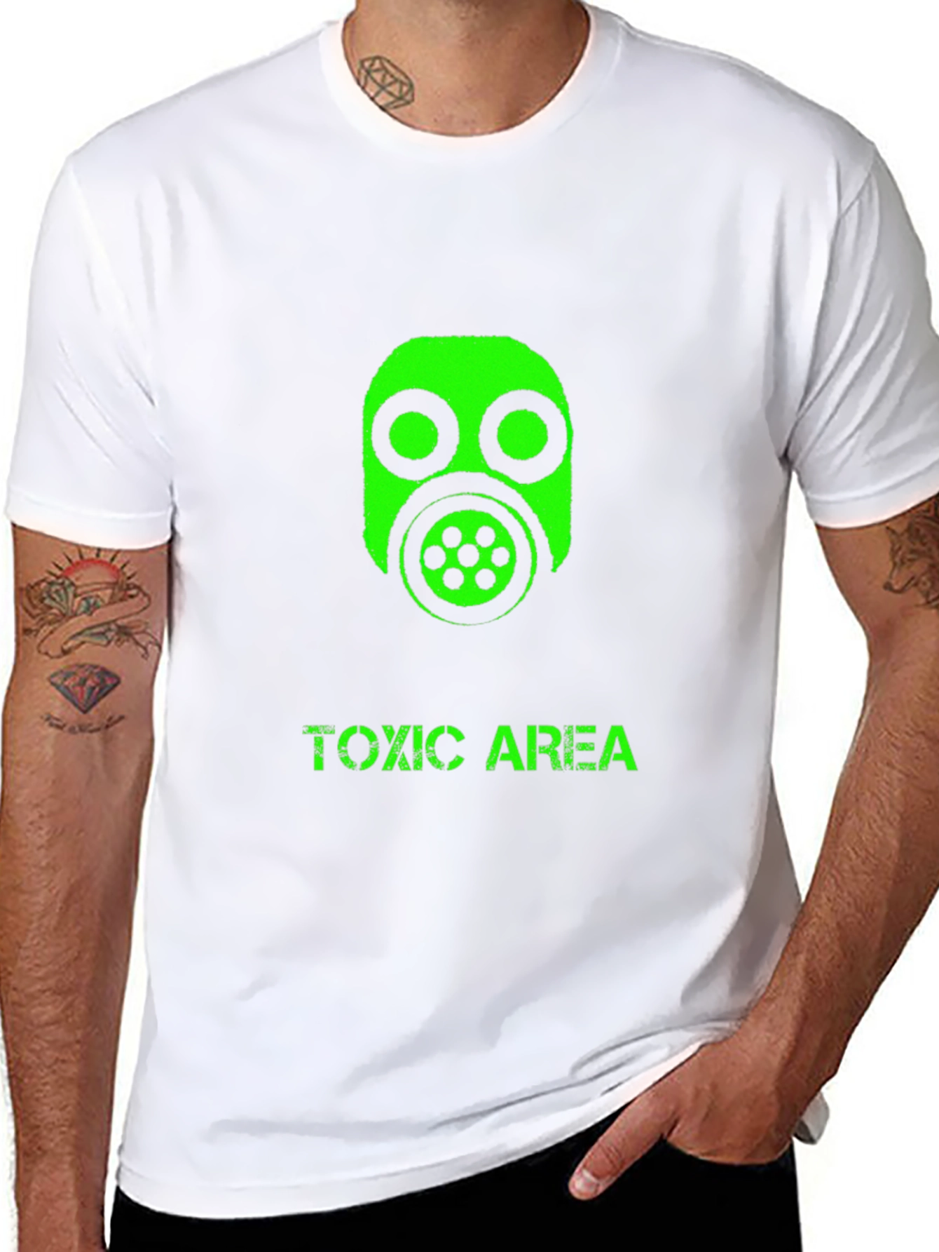 Toxic Area Graphic Tee - Black Cotton T-Shirt