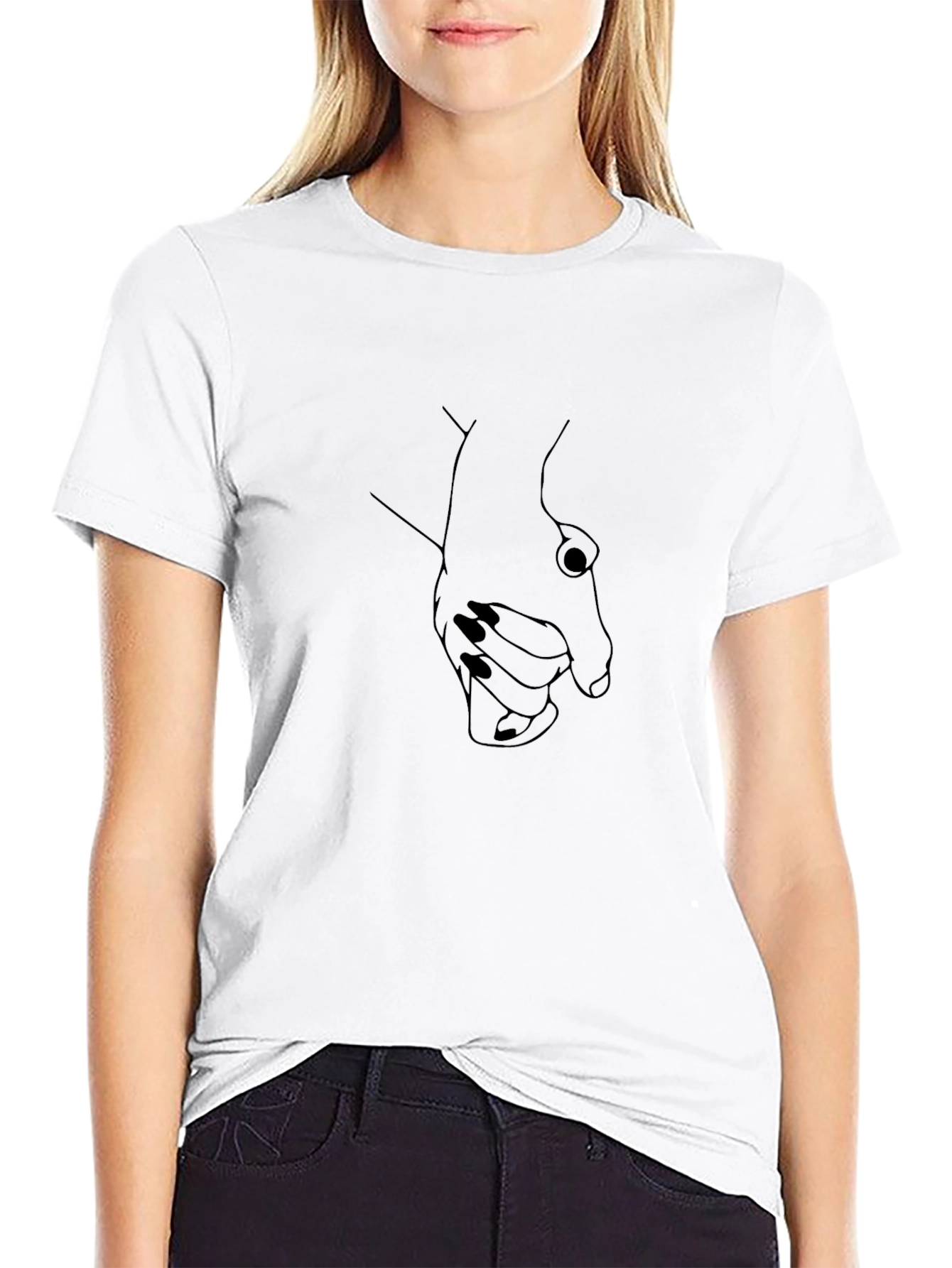 Holding Hands Graphic Tee - Black