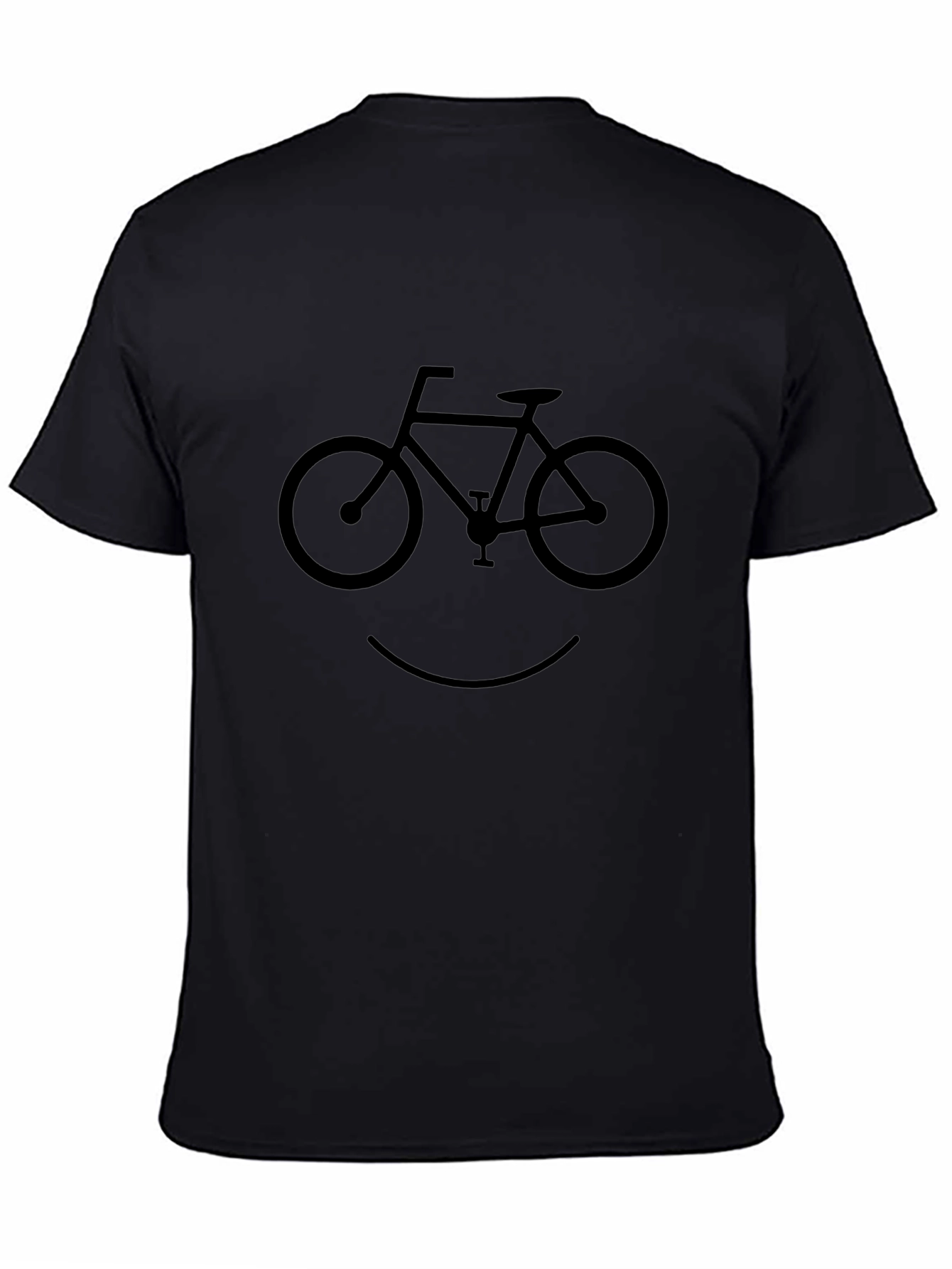 Bicycle Smile Graphic T-Shirt - Casual Cotton Tee