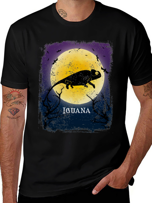 Iguana Moon T-Shirt - Creepy Reptile Design