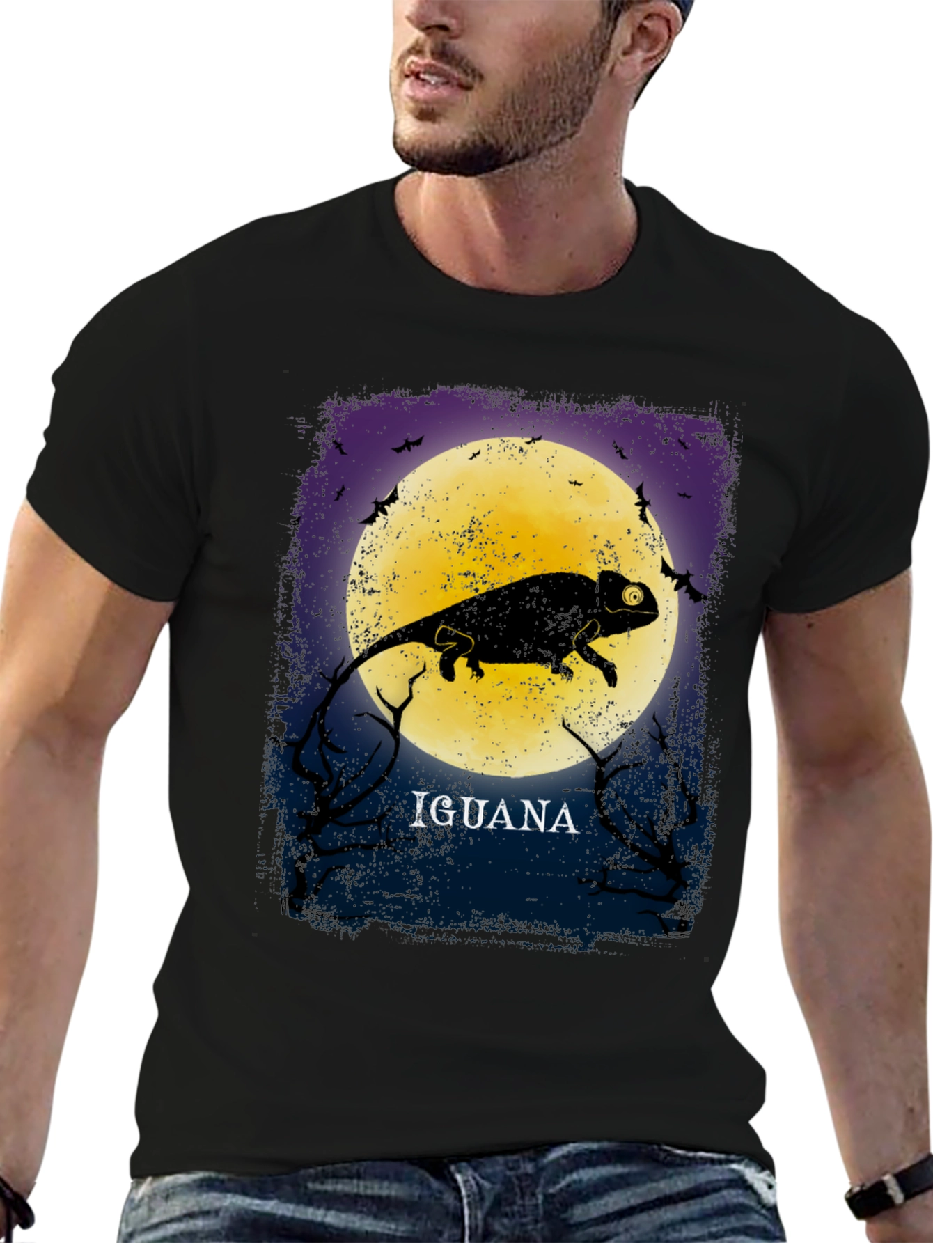 Iguana Moon T-Shirt - Creepy Reptile Design