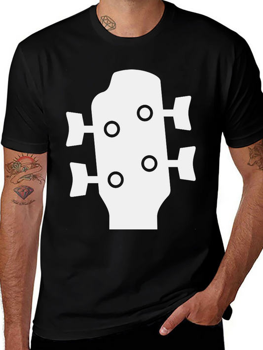 Bass Guitar Headstock T-Shirt - Music Lover Tee