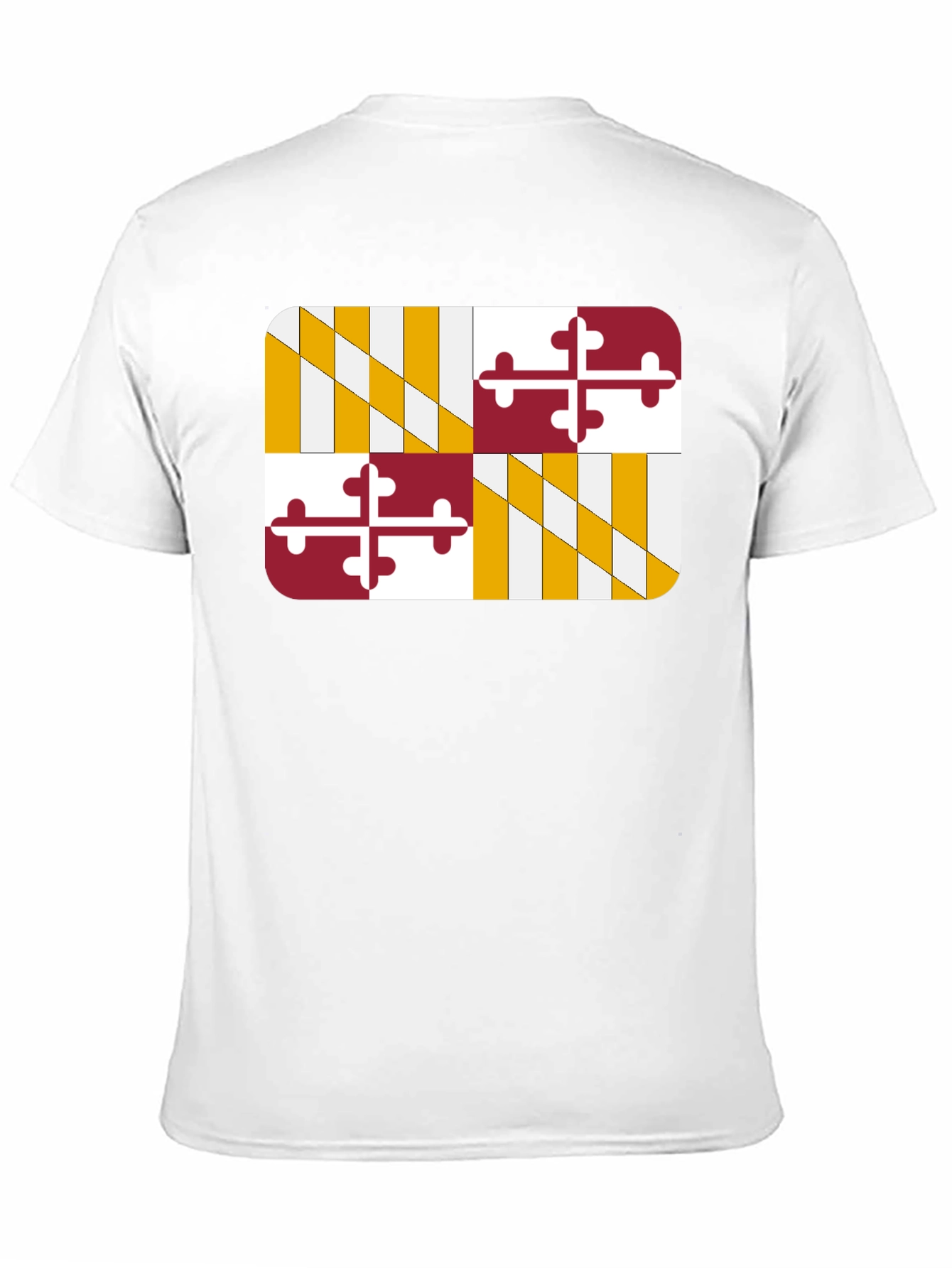 Maryland Flag Graphic Tee - Black Cotton T-Shirt