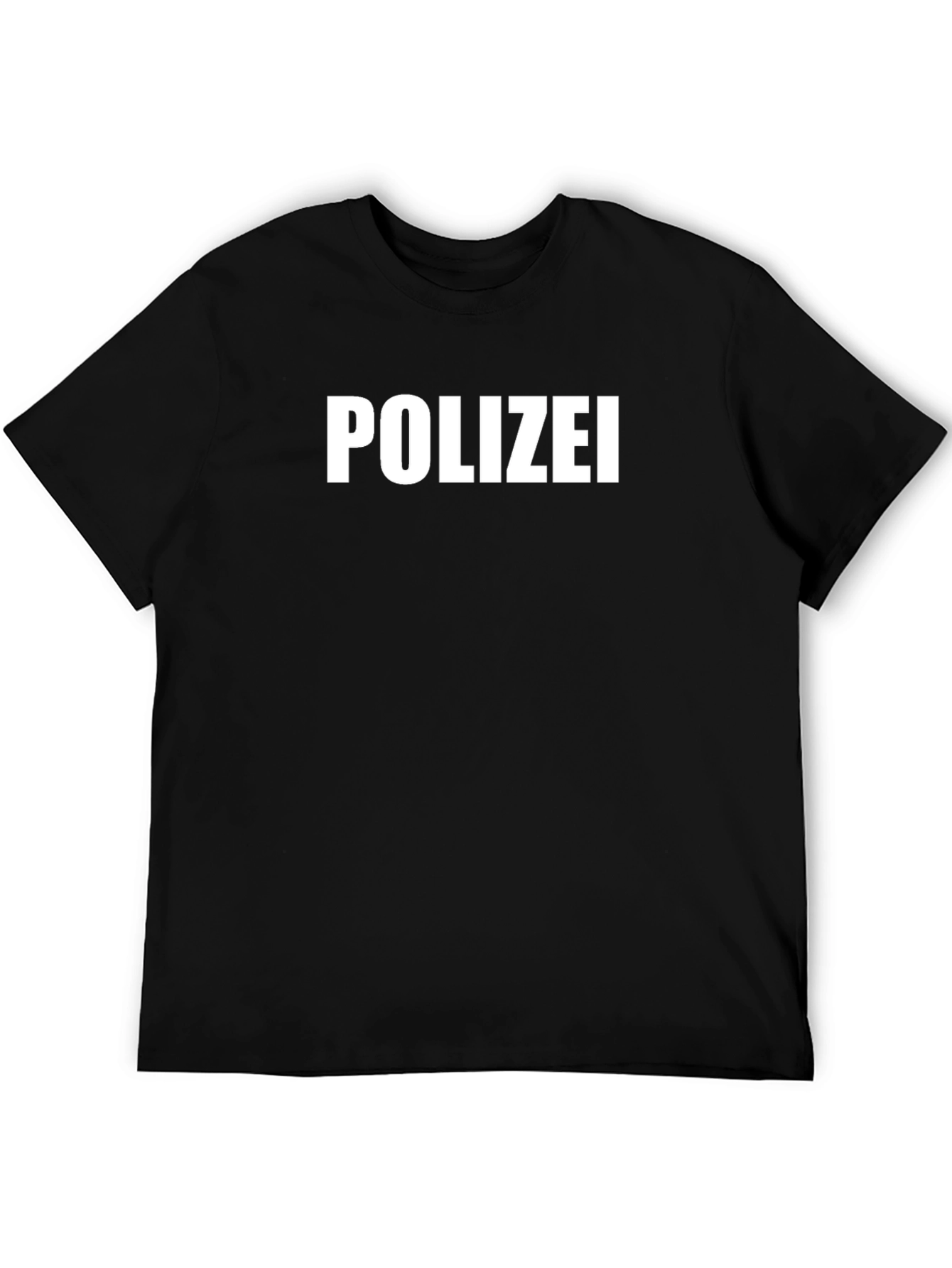 Polizei T-Shirt - Classic Black Crew Neck Tee