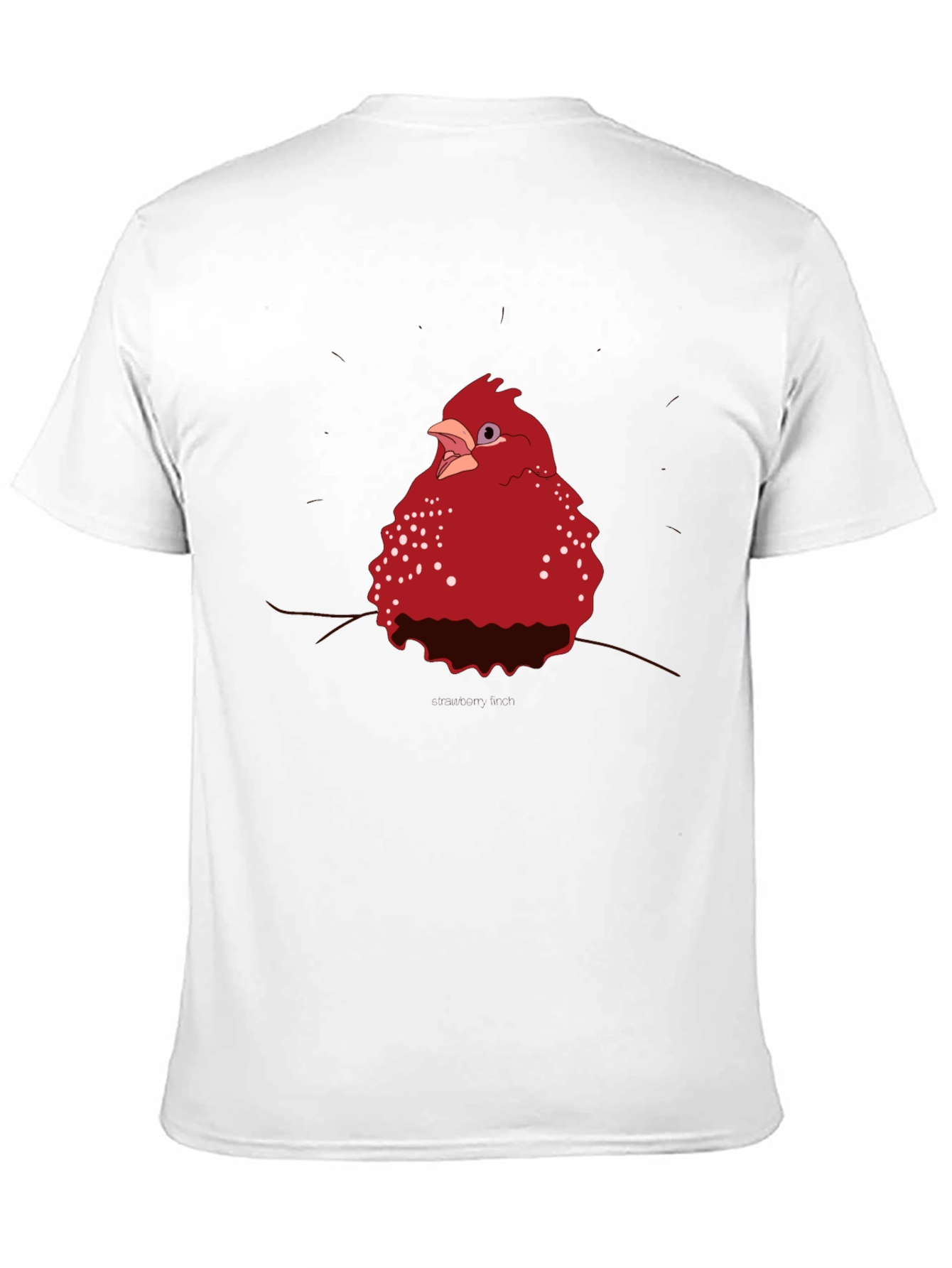 Red Bird Graphic Tee - Casual Black T-Shirt