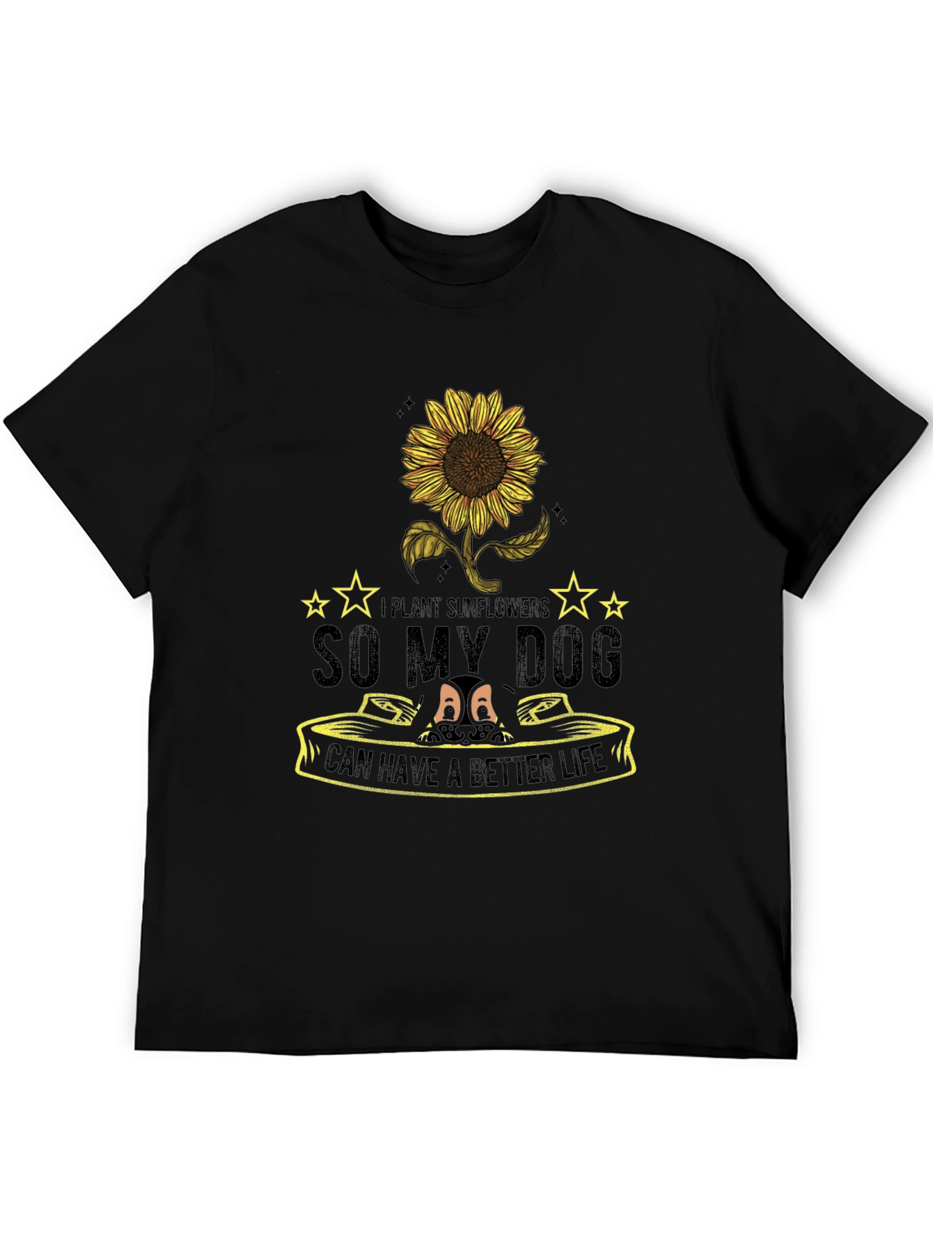 Sunflower Dog Lover T-Shirt
