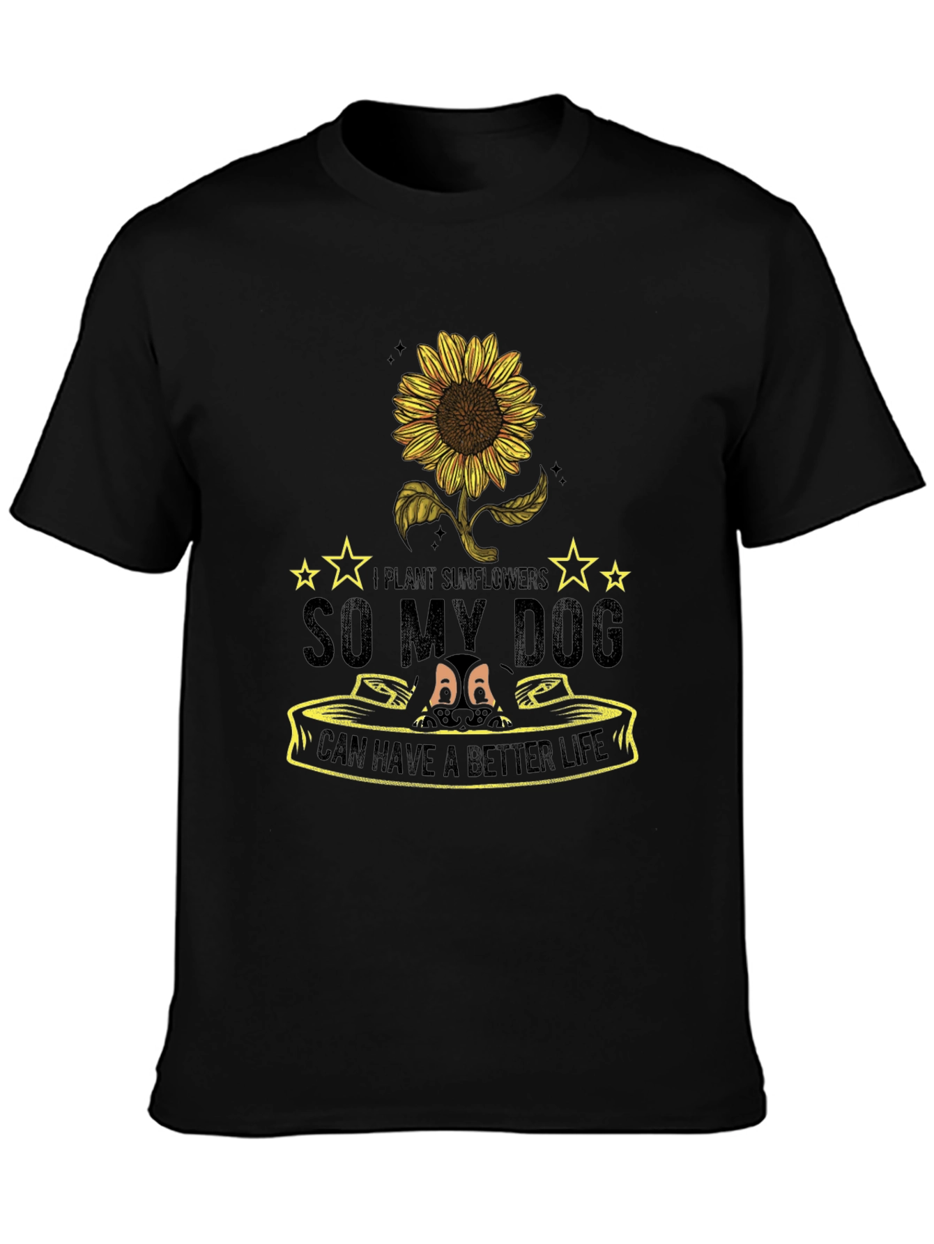 Sunflower Dog Lover T-Shirt