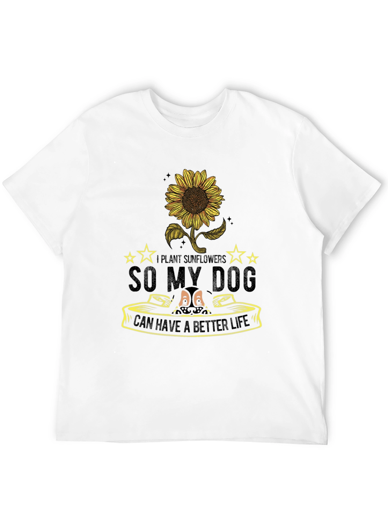Sunflower Dog Lover T-Shirt