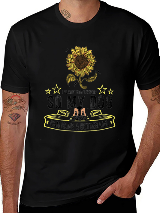 Sunflower Dog Lover T-Shirt